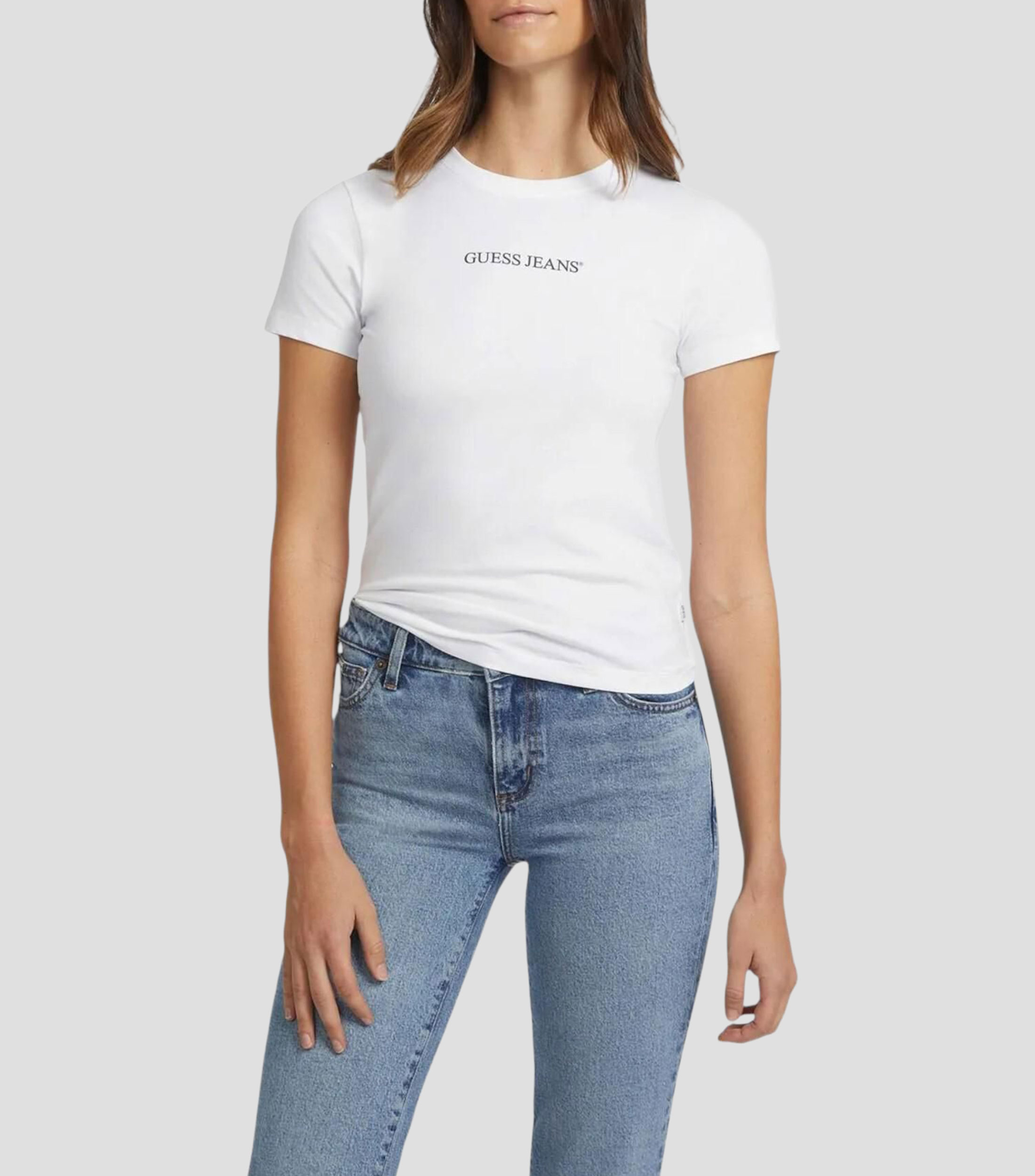 Playera cuello redondo manga corta lisa Mujer
