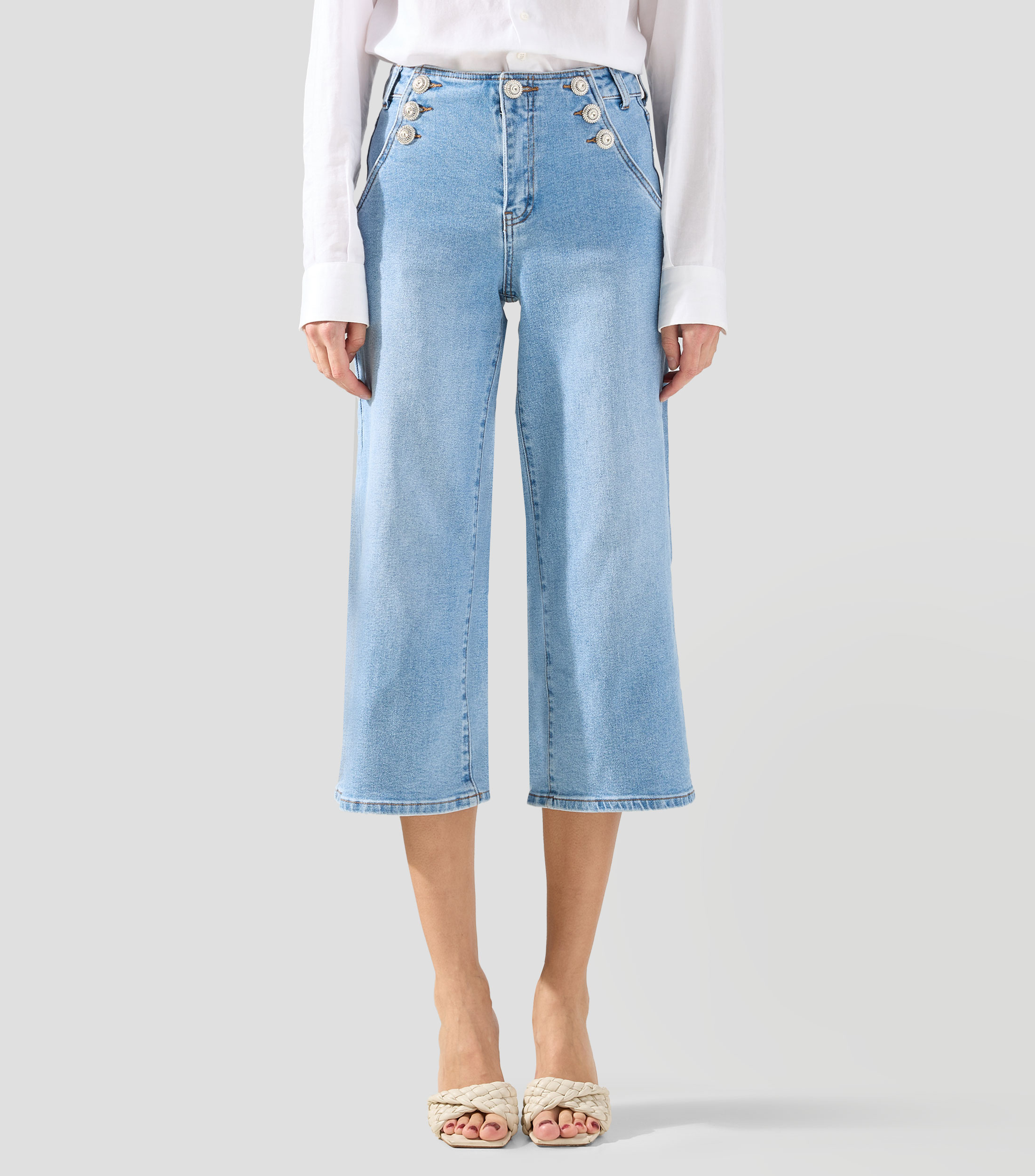 Jeans capri recto Mujer