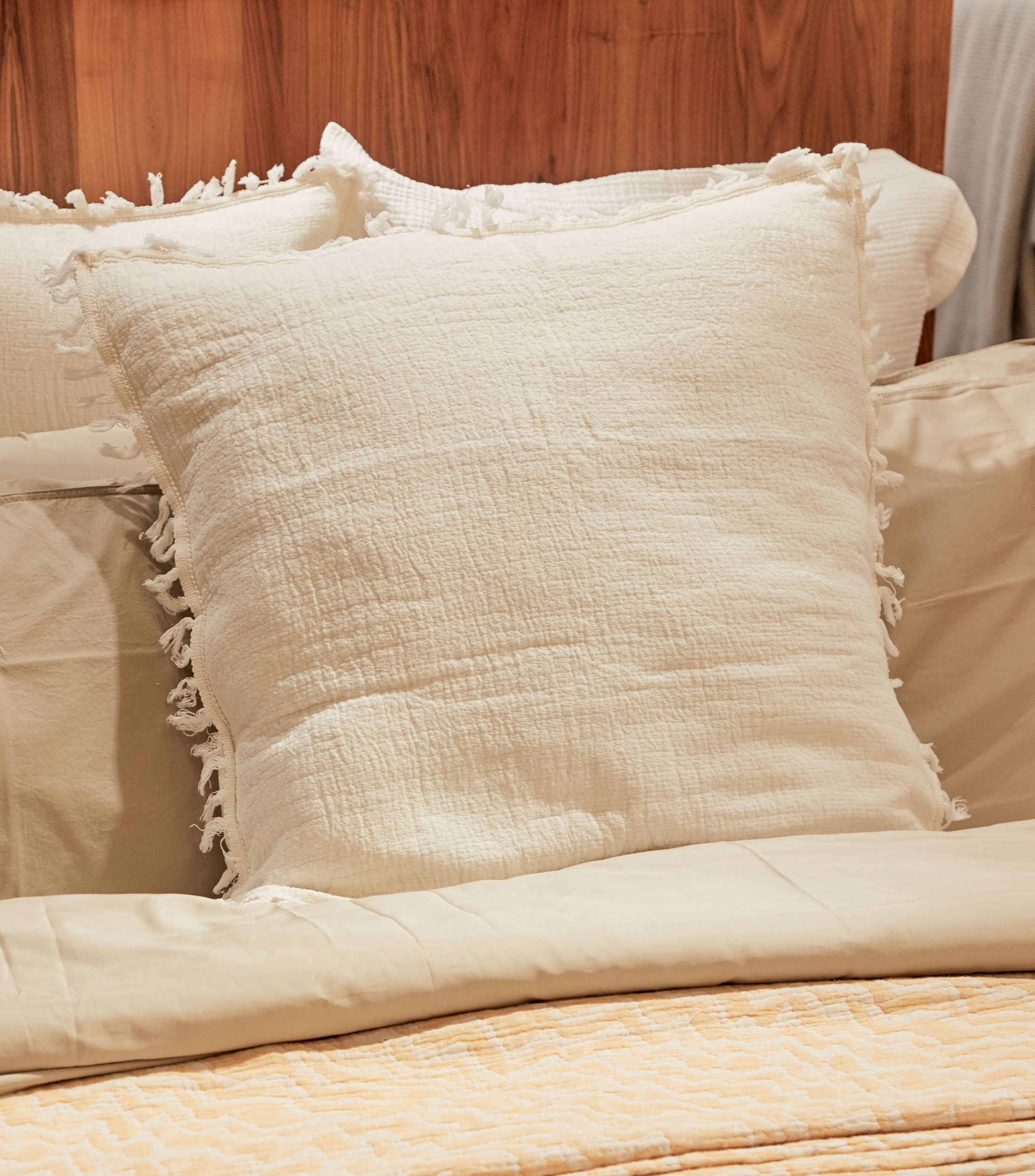 Funda para almohada Euro en algodon Eden Blanco