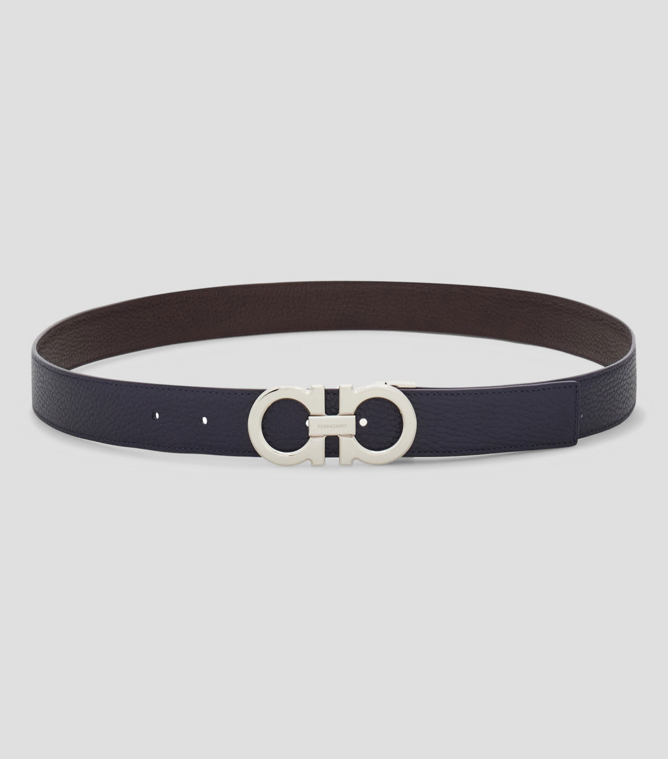 Cinturon reversible y ajustable Gancini Hombre