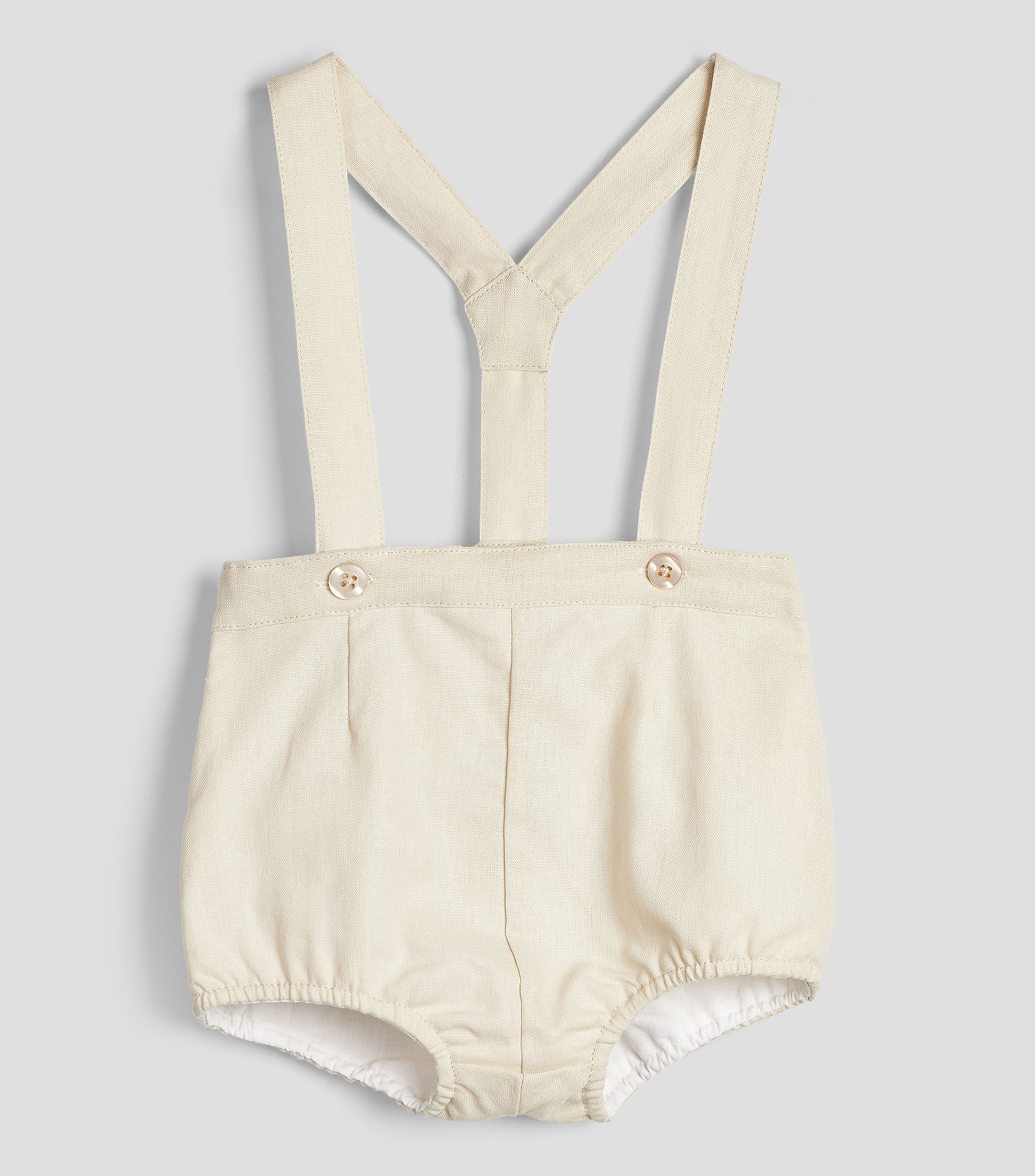 Short liso con tirantes Bebé