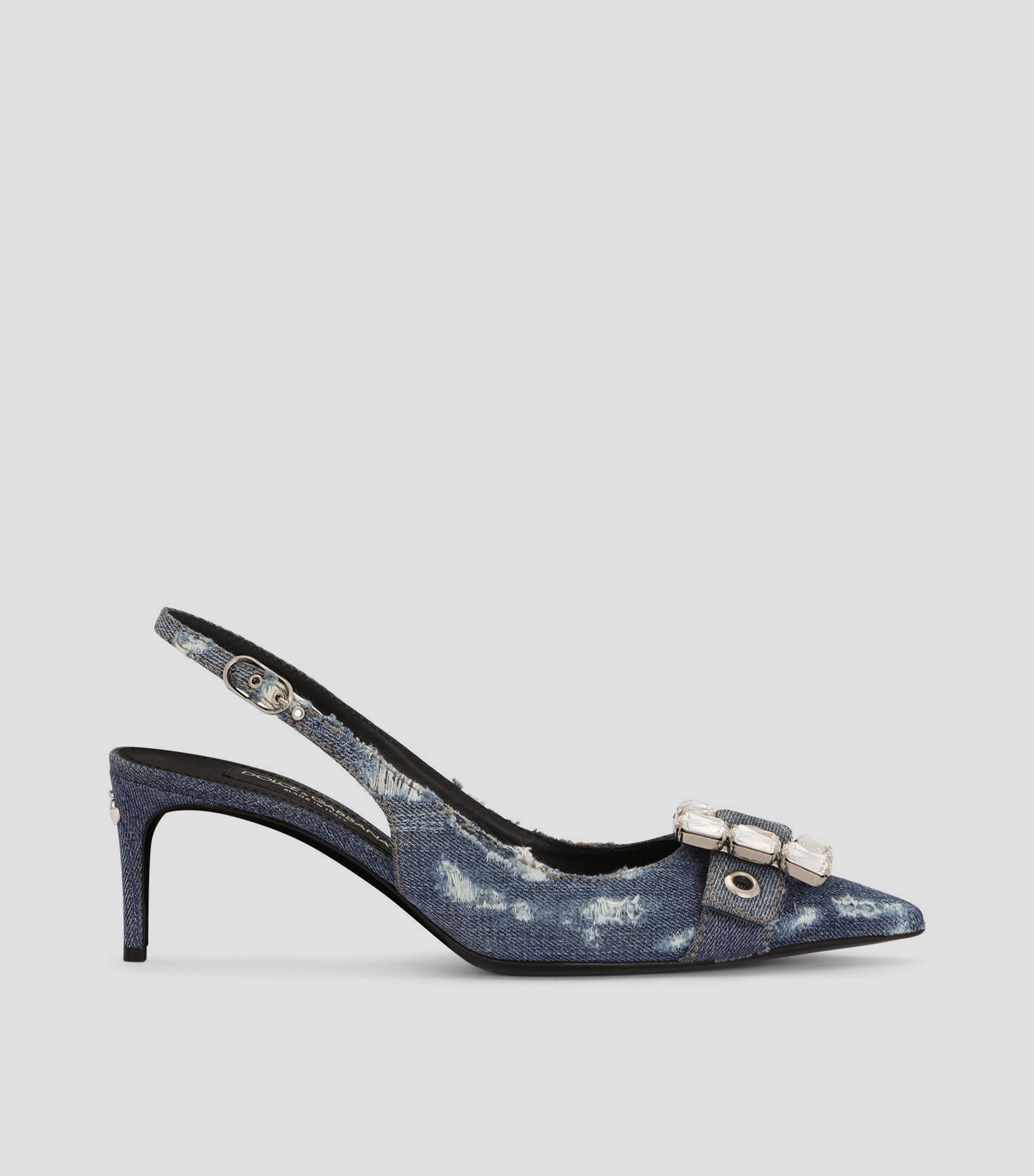 Zapatillas Slingback con tacon medio de aguja Mujer