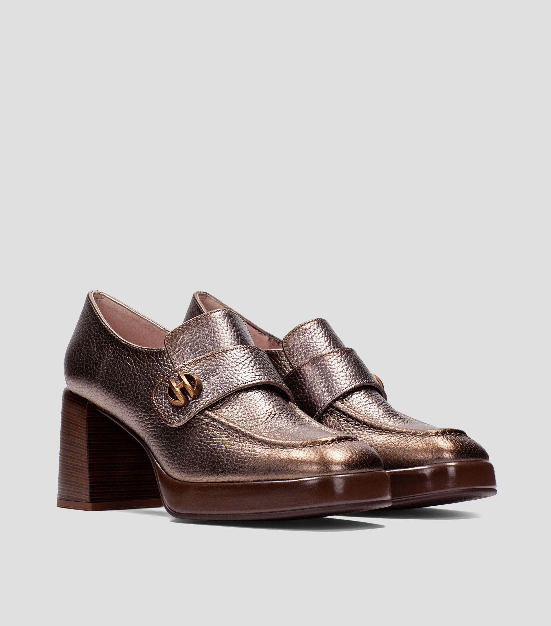 Zapatos Tokio con plataforma y tacón ancho de 7 cm Mujer