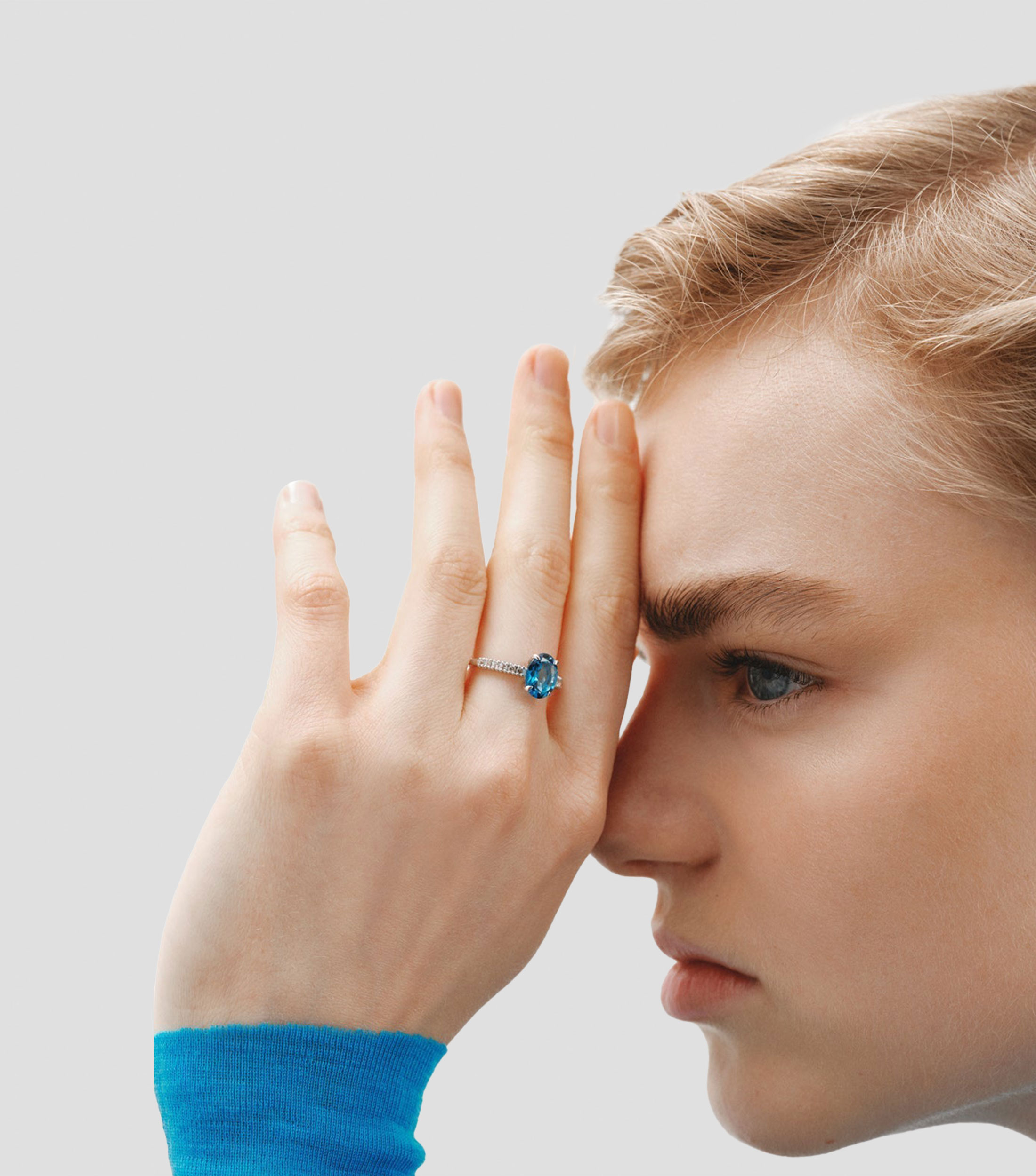 Anillo Elua en plata Mujer