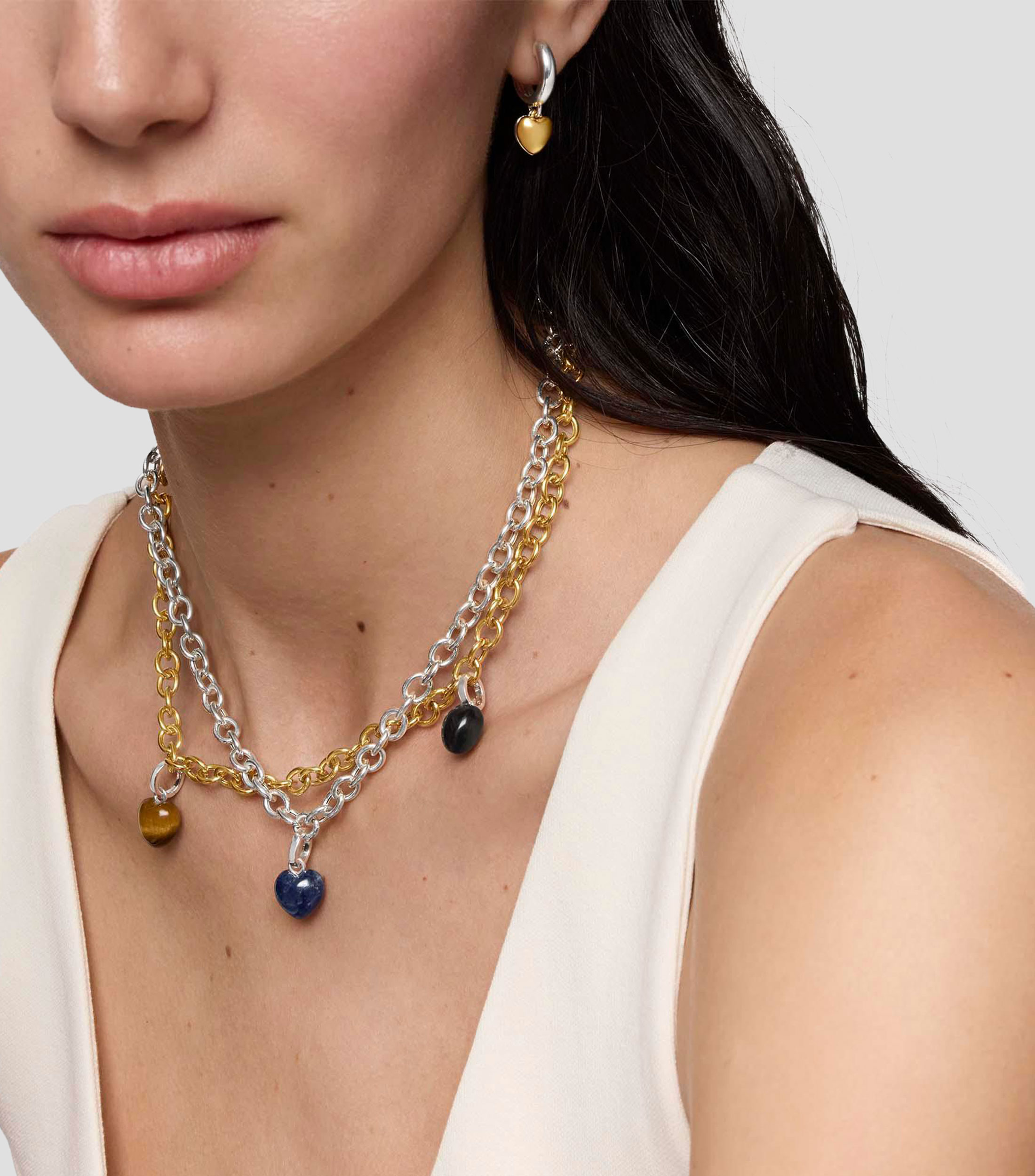 Dije en Plata Corazón Mujer