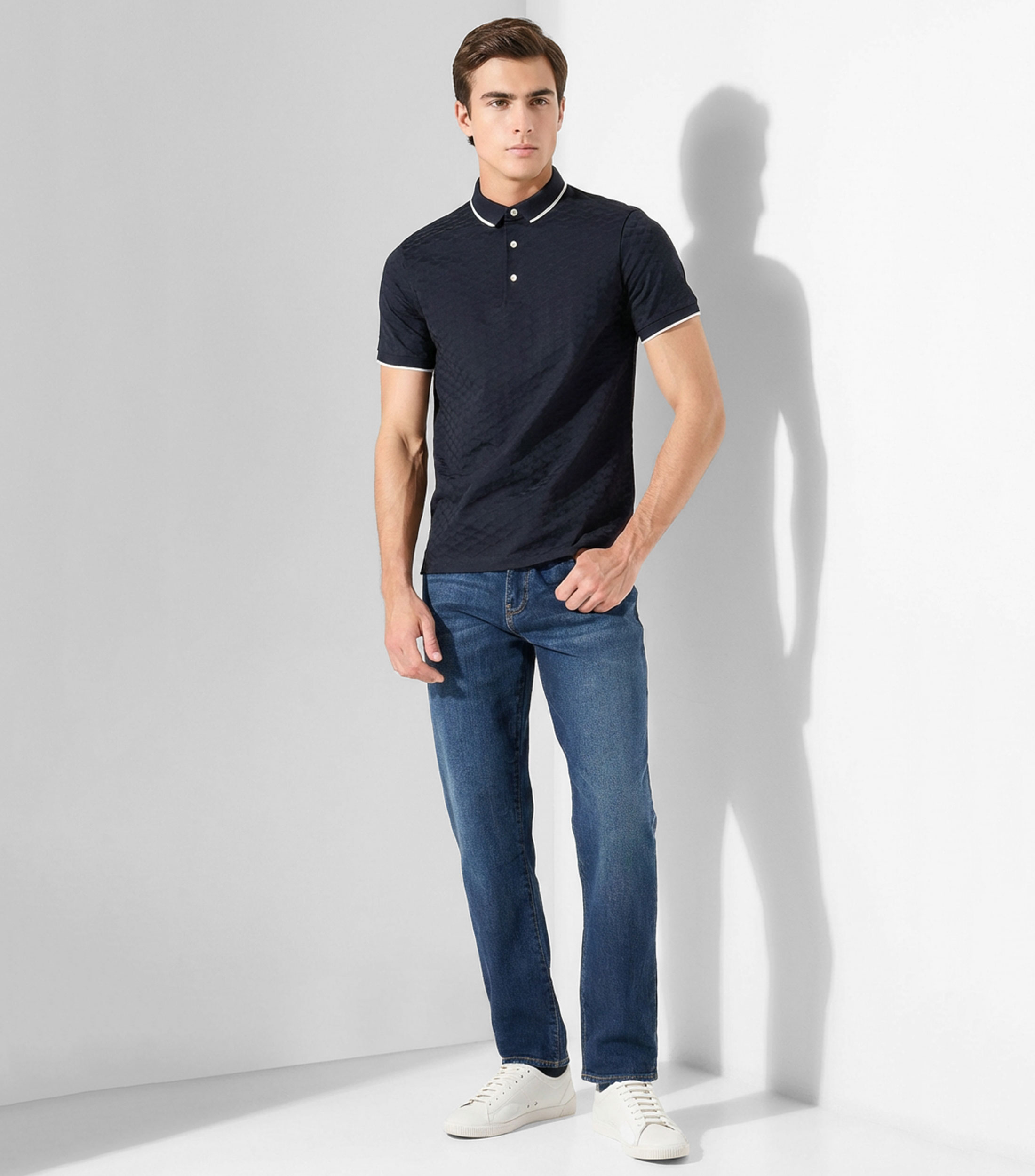 Playera tipo polo de manga corta Hombre