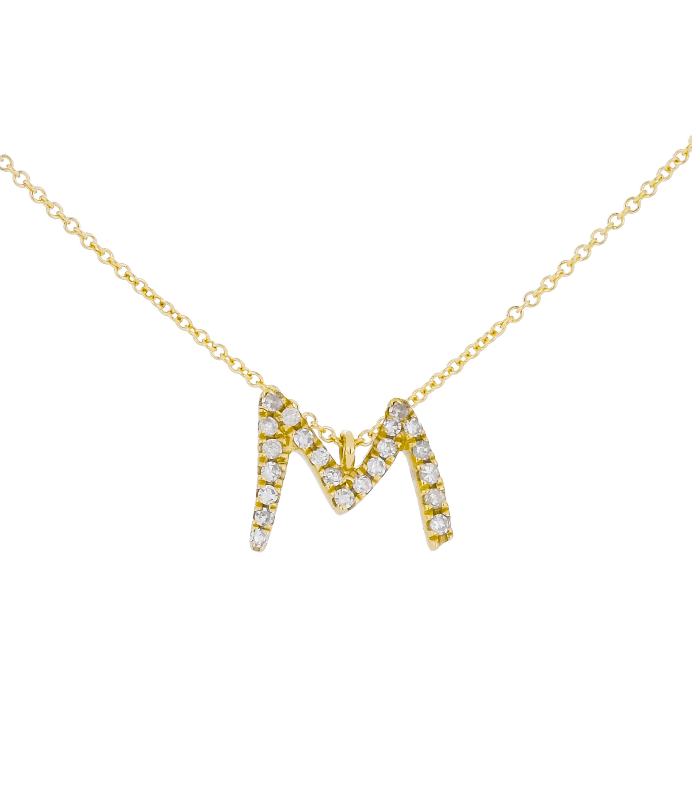 Dije y cadena en oro amarillo 14 Kts Mujer