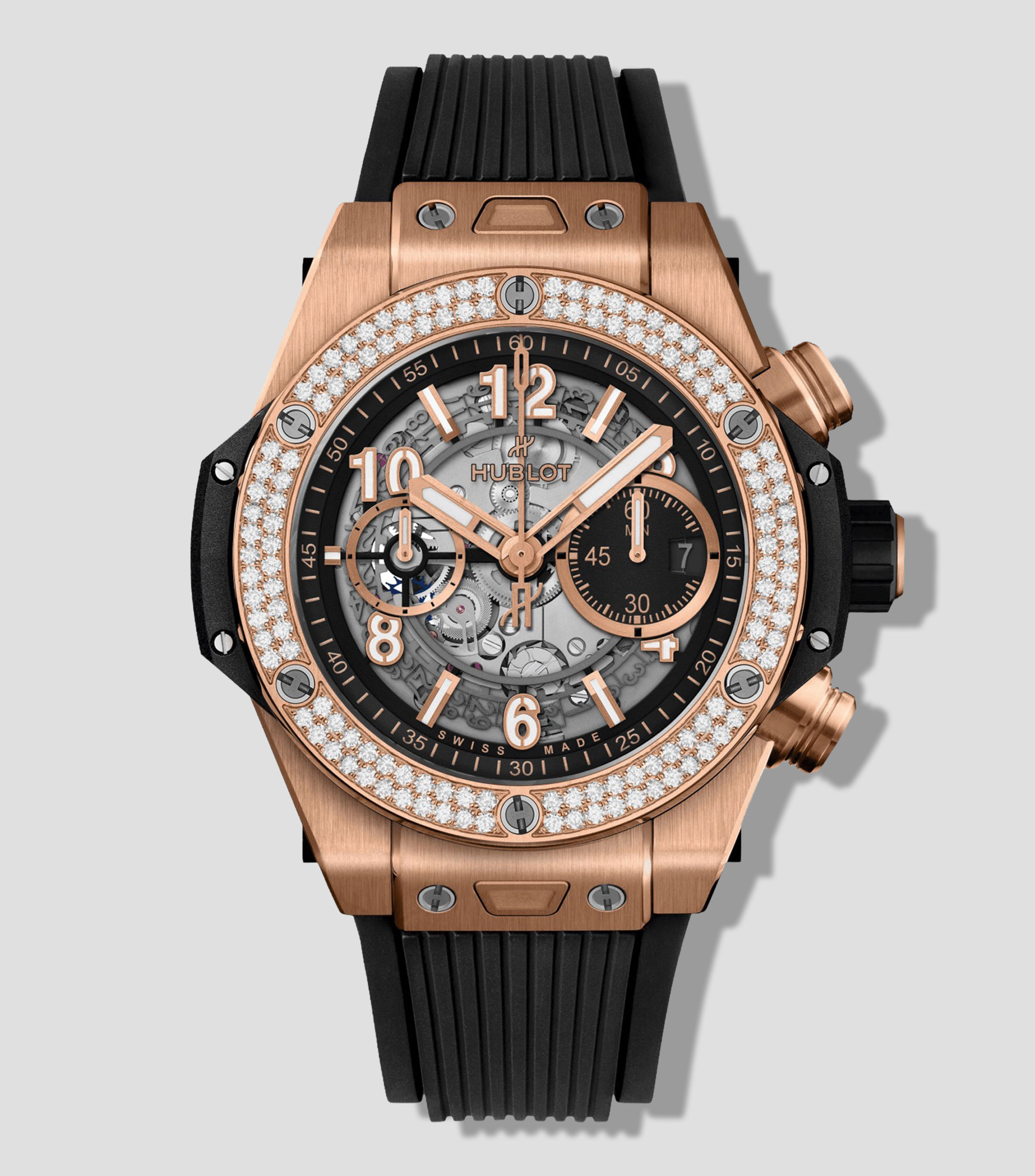 Reloj para Hombre Unico King Gold Diamonds deportivo dorado, negro