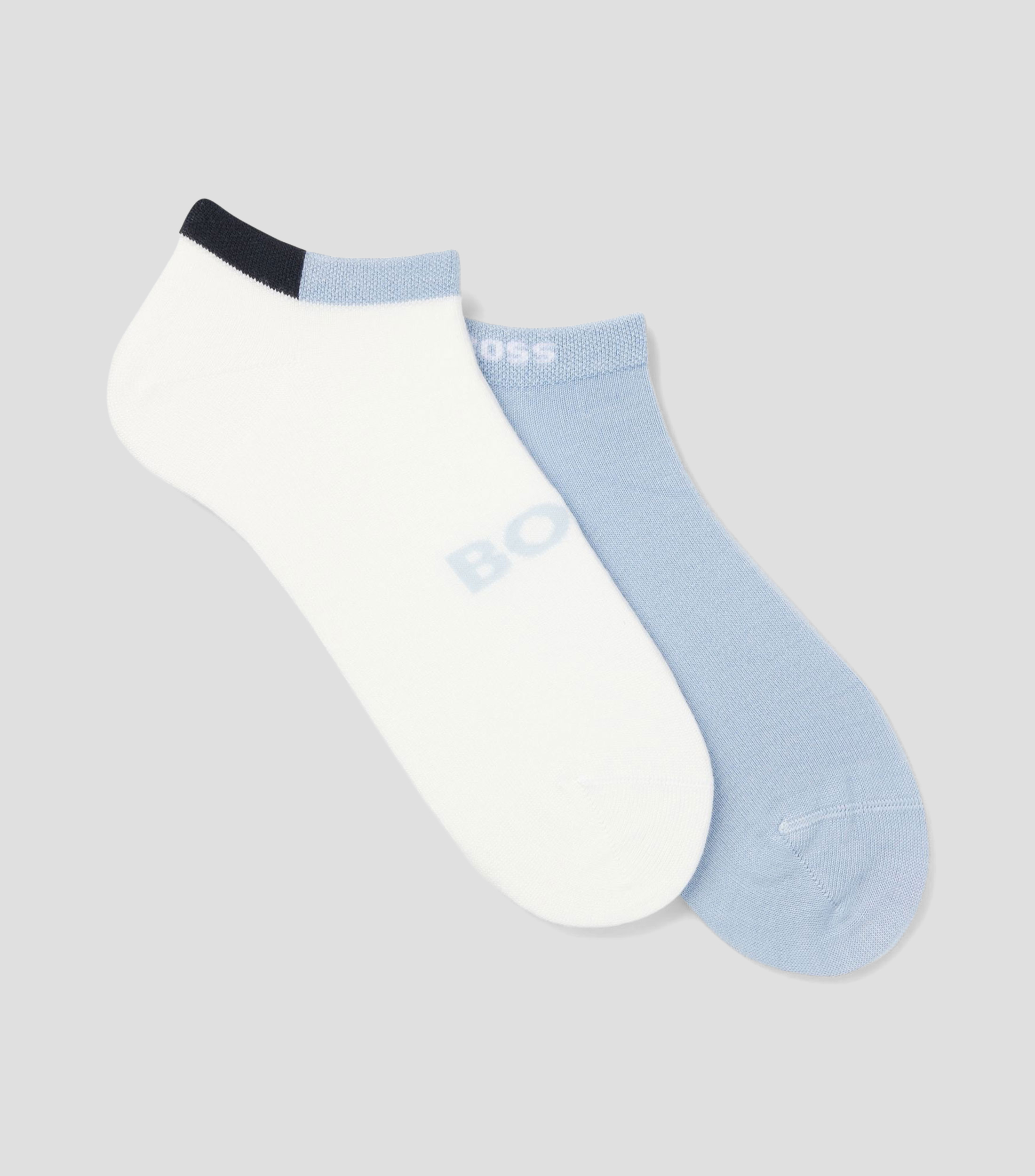 Paquete de dos calcetines tobilleros con tejido de bambú suave Hombre