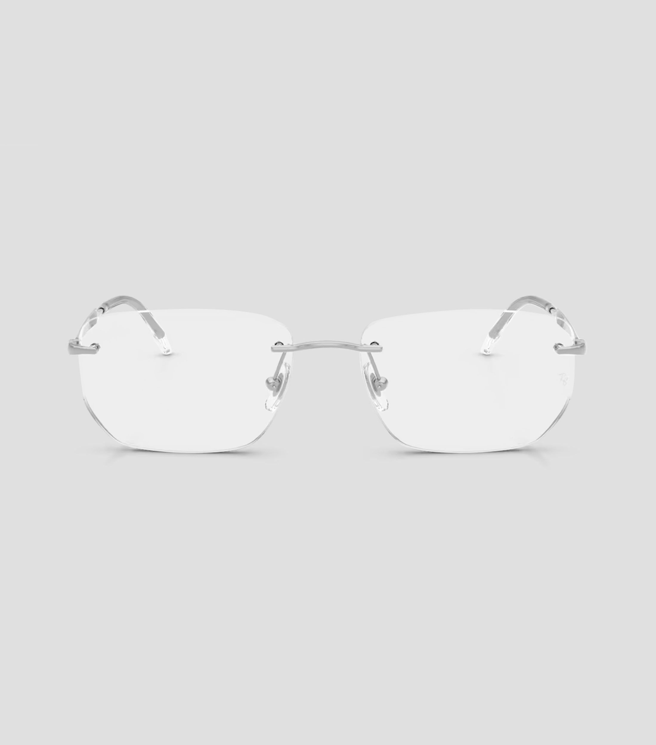 Lentes rectangulares plateados Unisex
