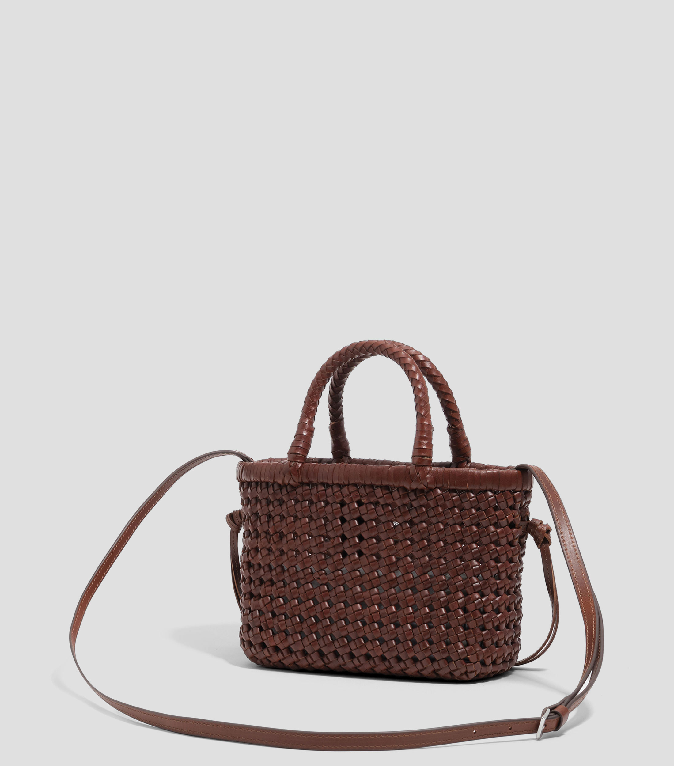 Bolsa mini trenzada piel Mujer