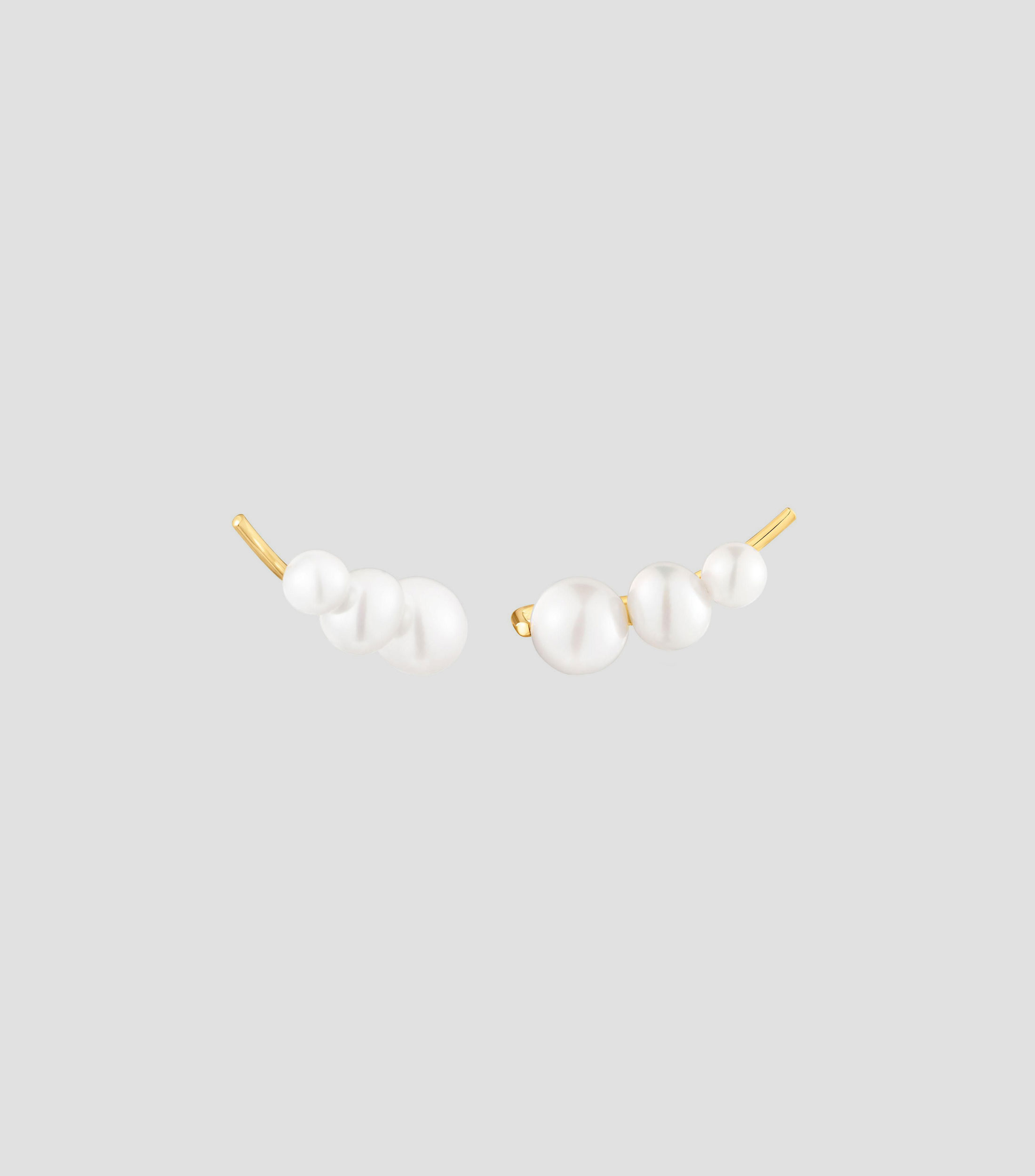 Aretes en oro amarillo de 18 kilates con perlas cultivadas Sweet Dolls Mujer
