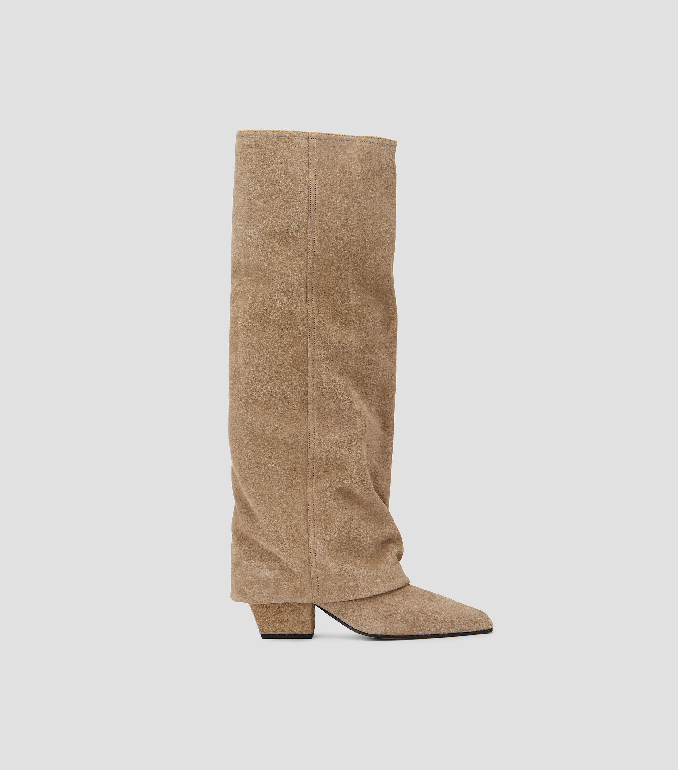 Botas largas con tacón ancho de 6 cm Mujer
