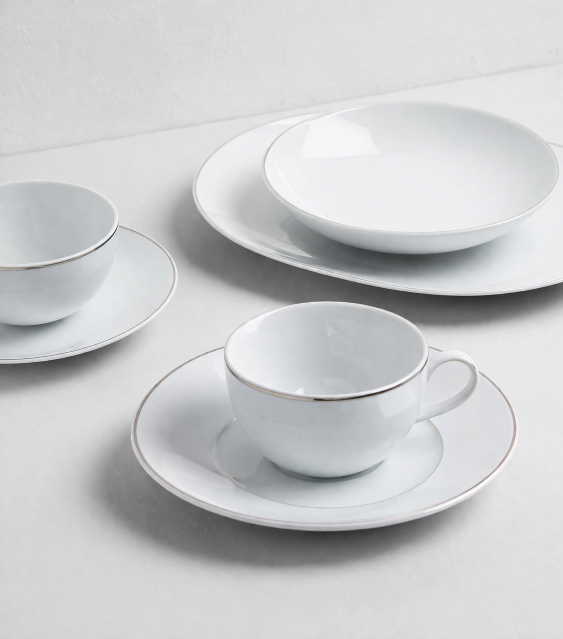 Terno para café Bright Plat blanco