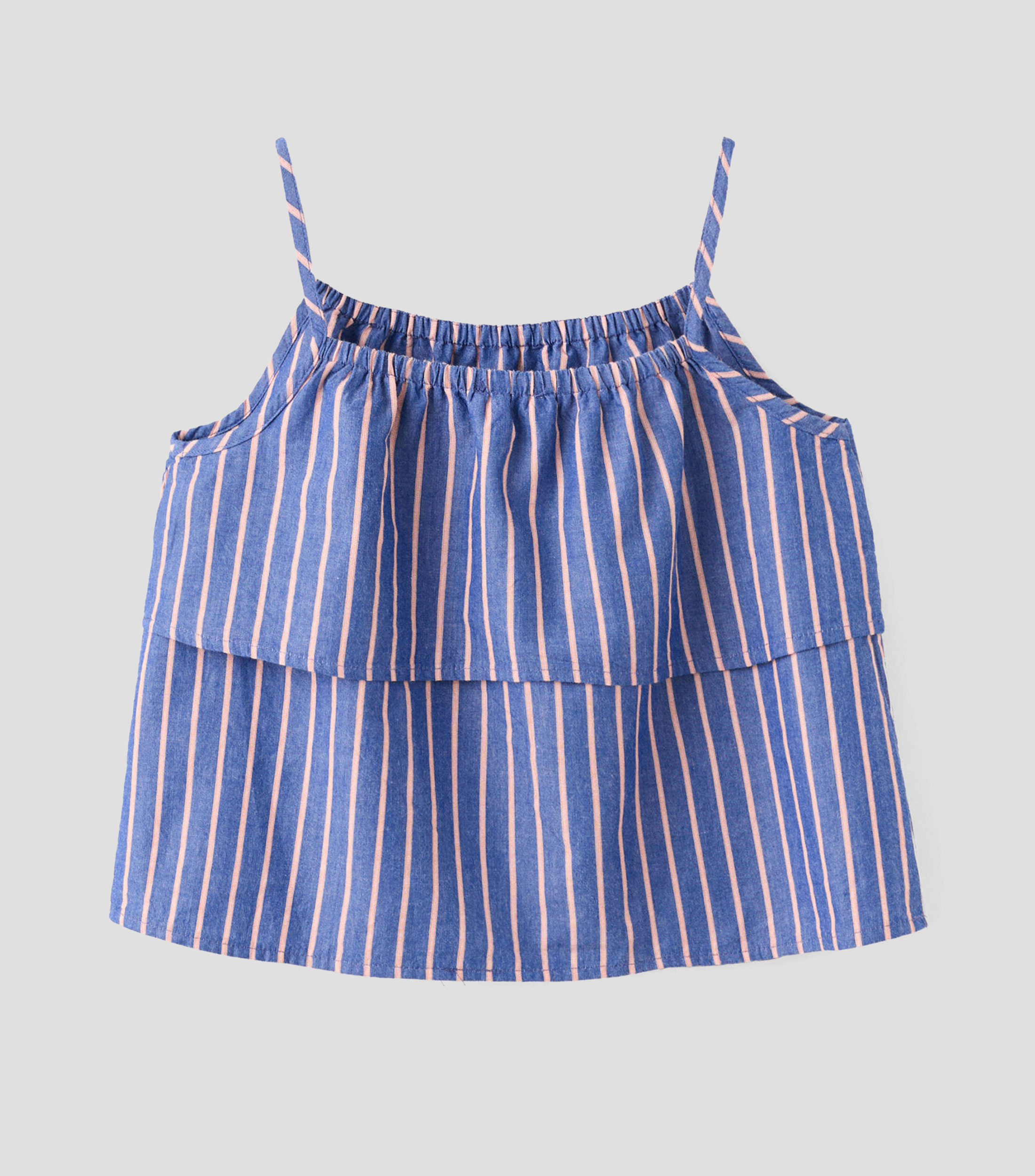 Blusa con rayas sin mangas Niña