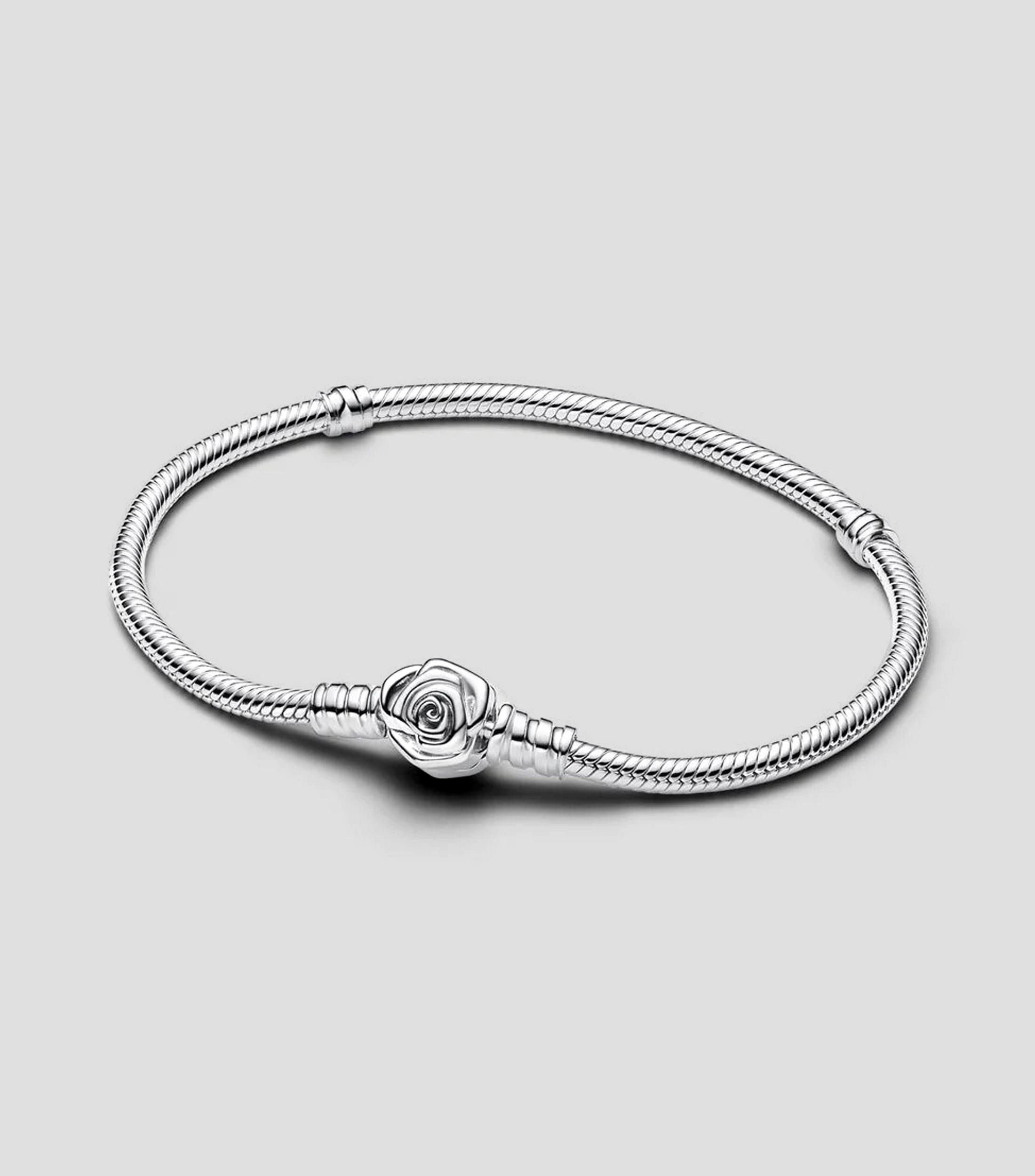 Brazalete en plata Rosa Mujer