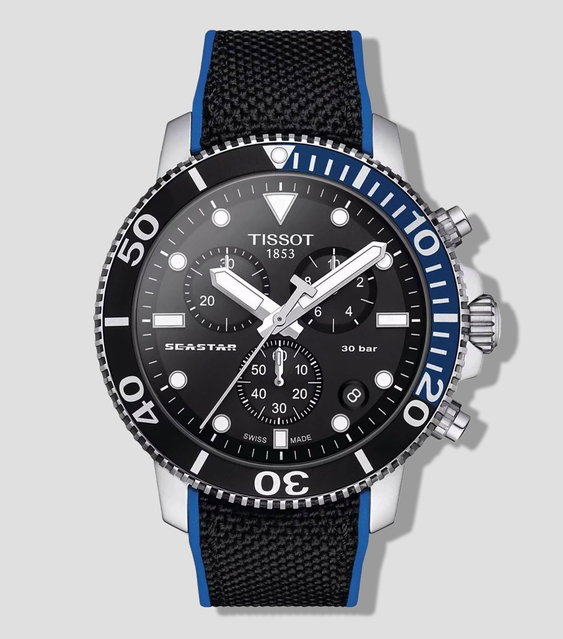 Reloj para hombre T-Sport Seastar 1000 Casual Plata, Bicolor