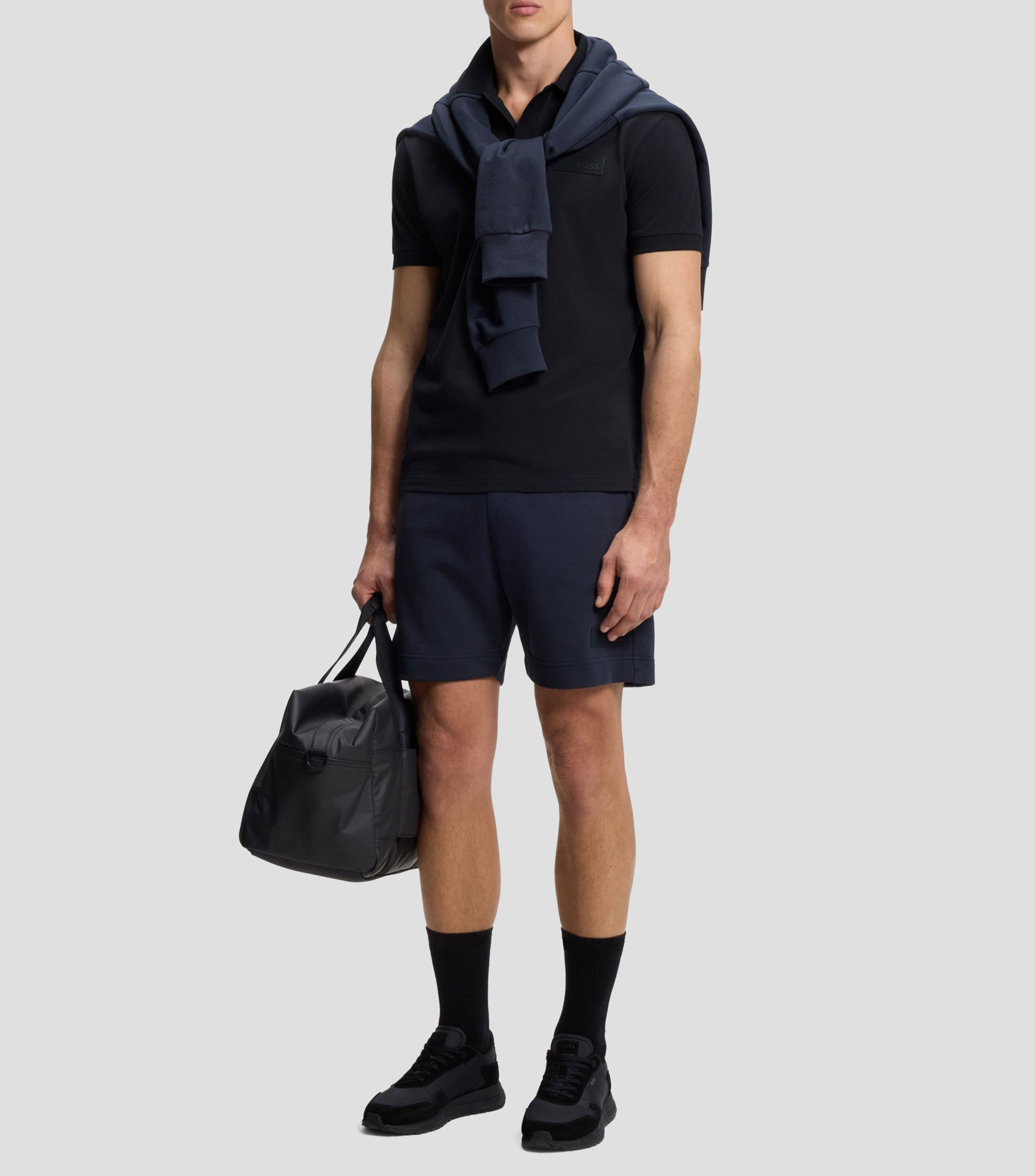 Playera tipo polo manga corta lisa Hombre