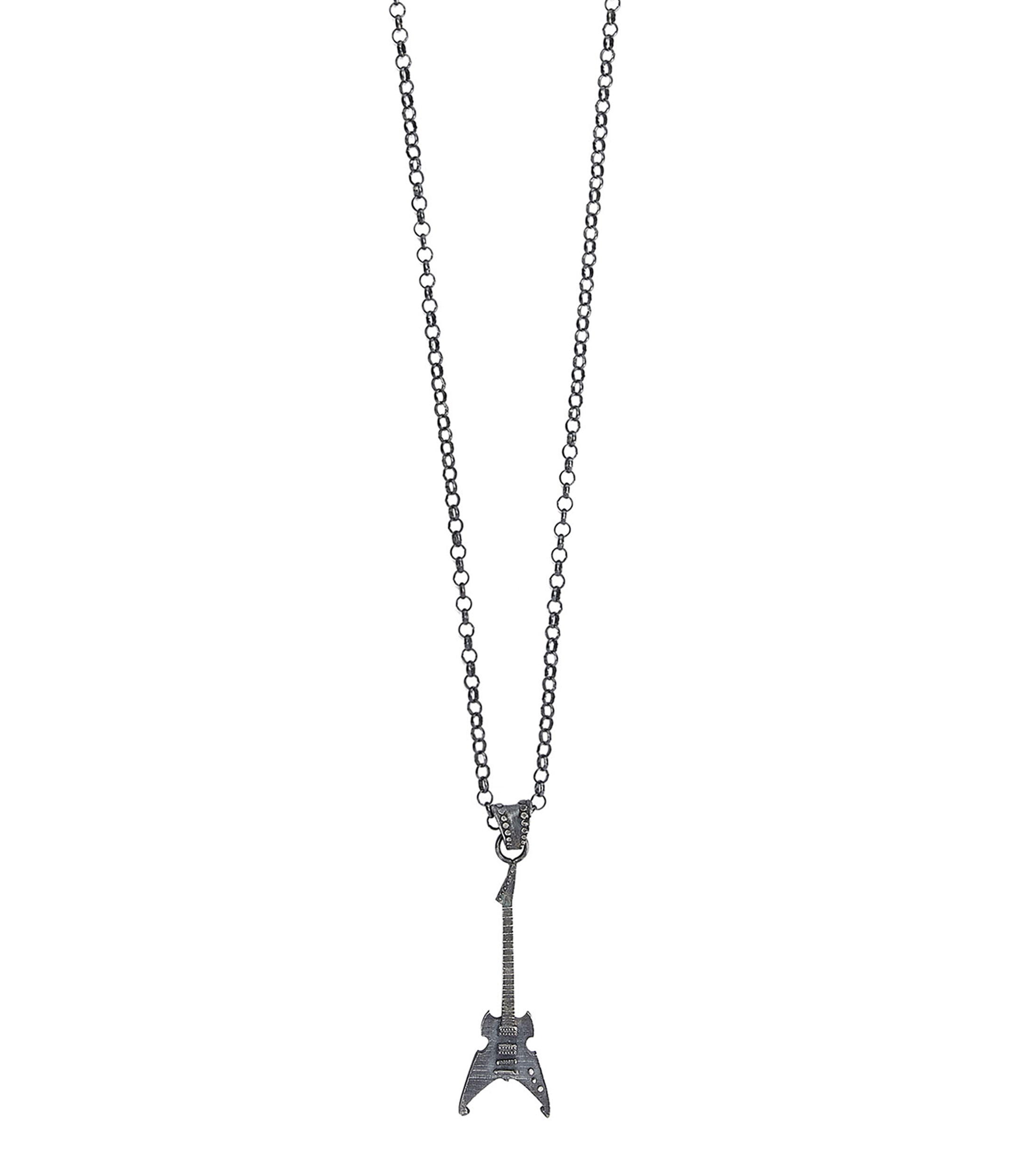 Dije con cadena Metal Guitar Hombre