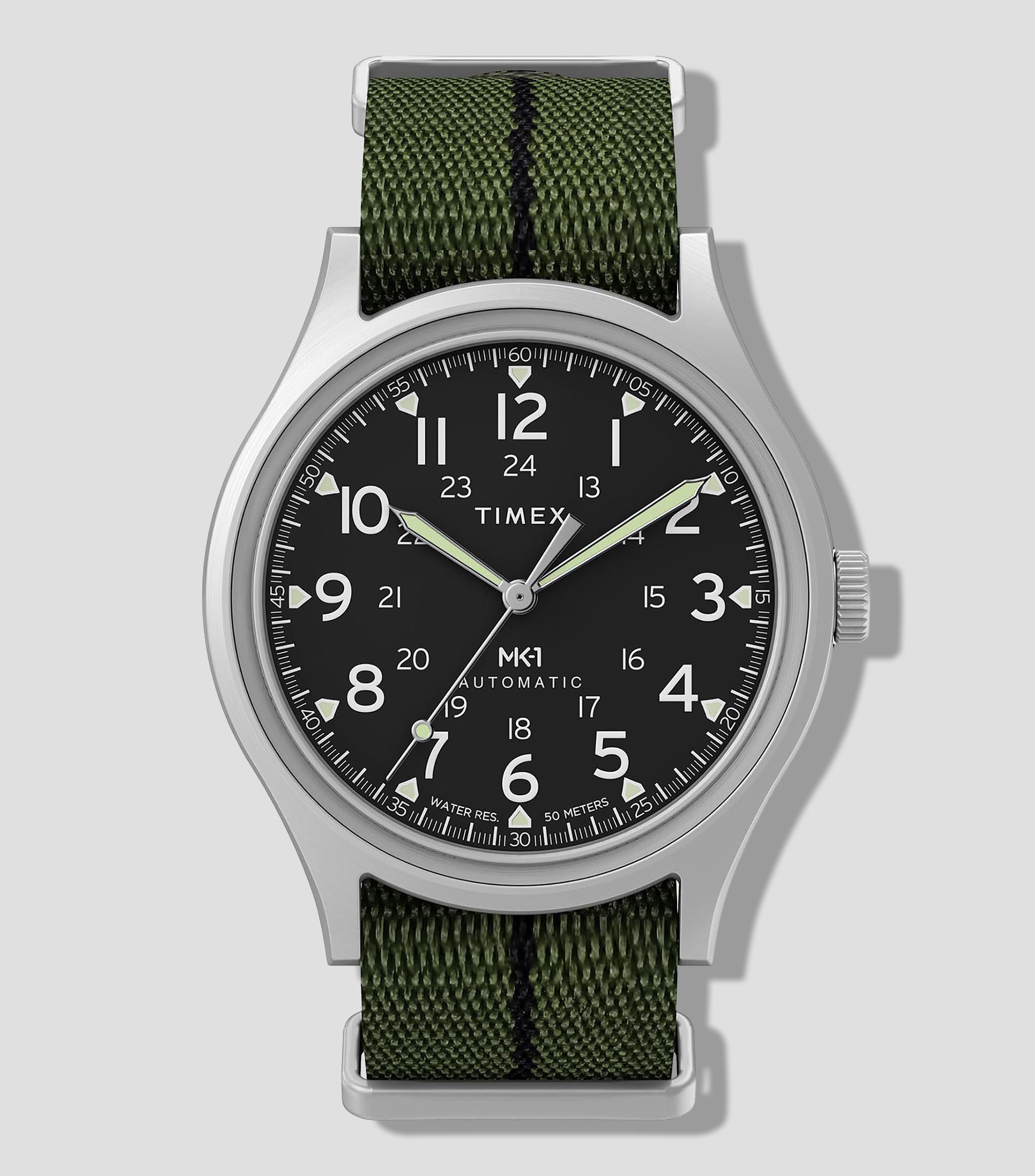 Reloj para hombre Military MK1 casual plateado, negro