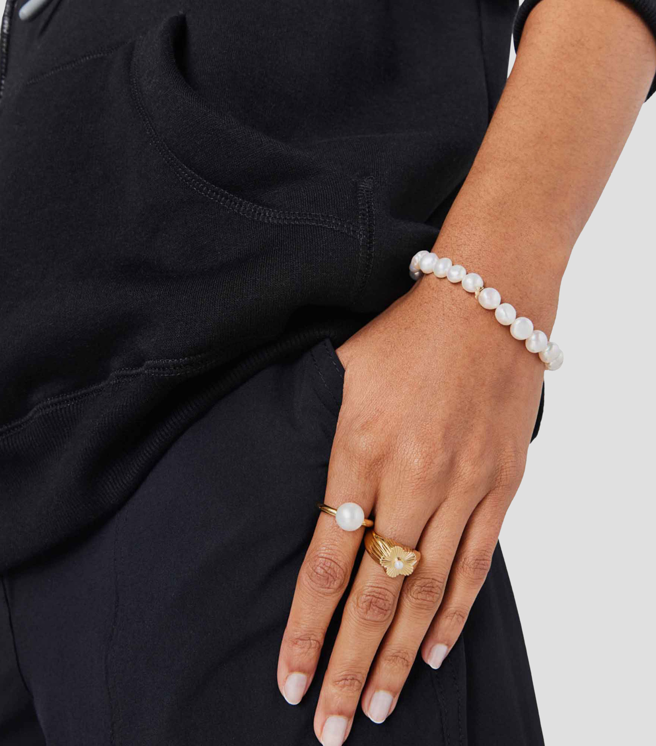 Pulsera elastica con perlas cultivas Sweet Dolls Mujer