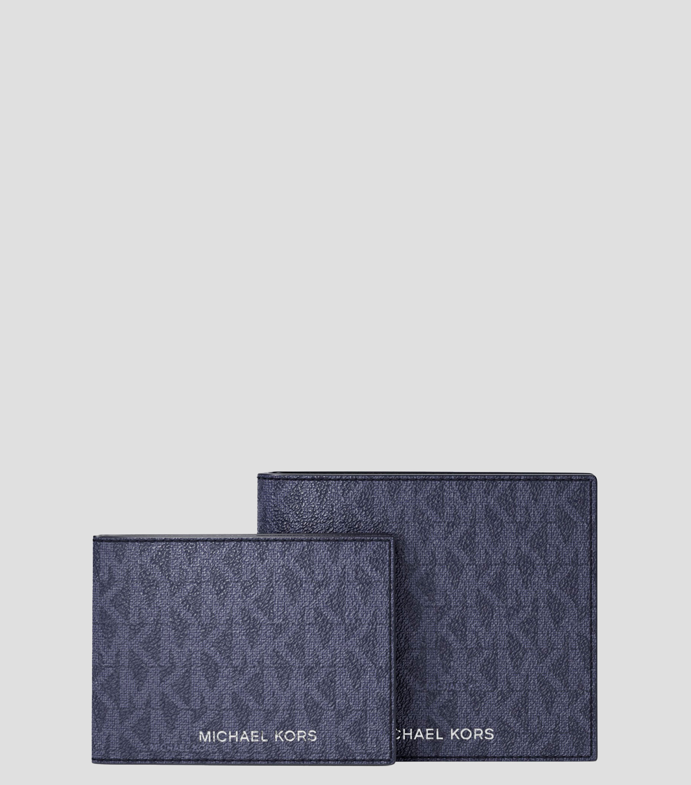 Set cartera Bifold azul + Tarjetero Passcase Hombre