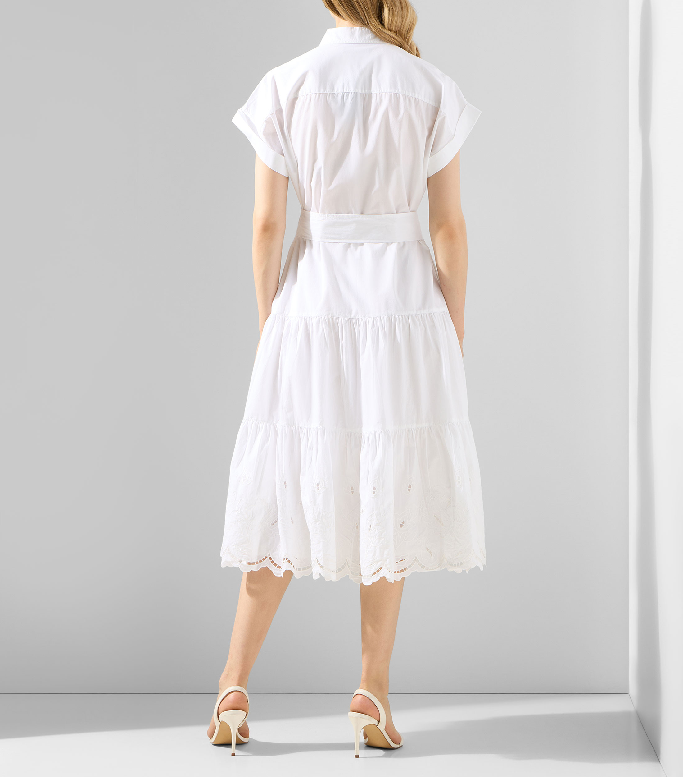 Vestido midi liso Mujer