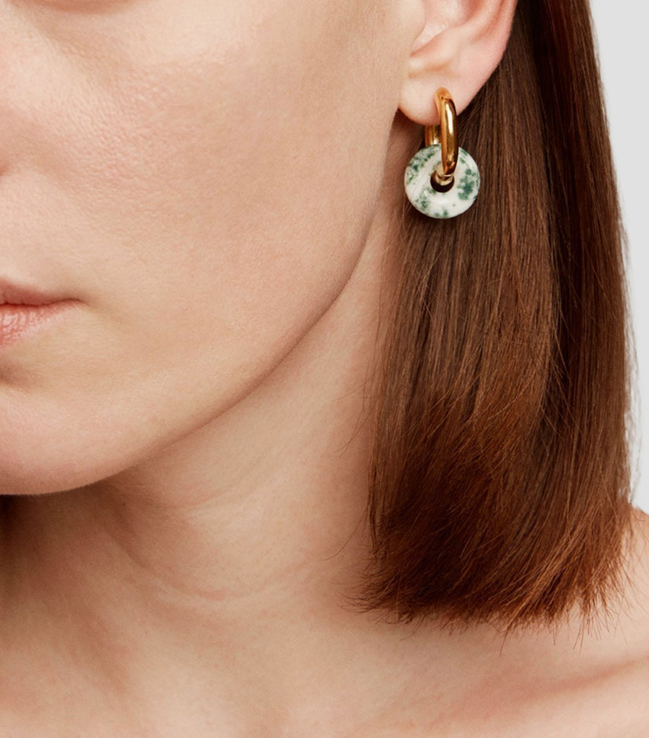 Aretes en plata .925 con ágata Donkie Mujer