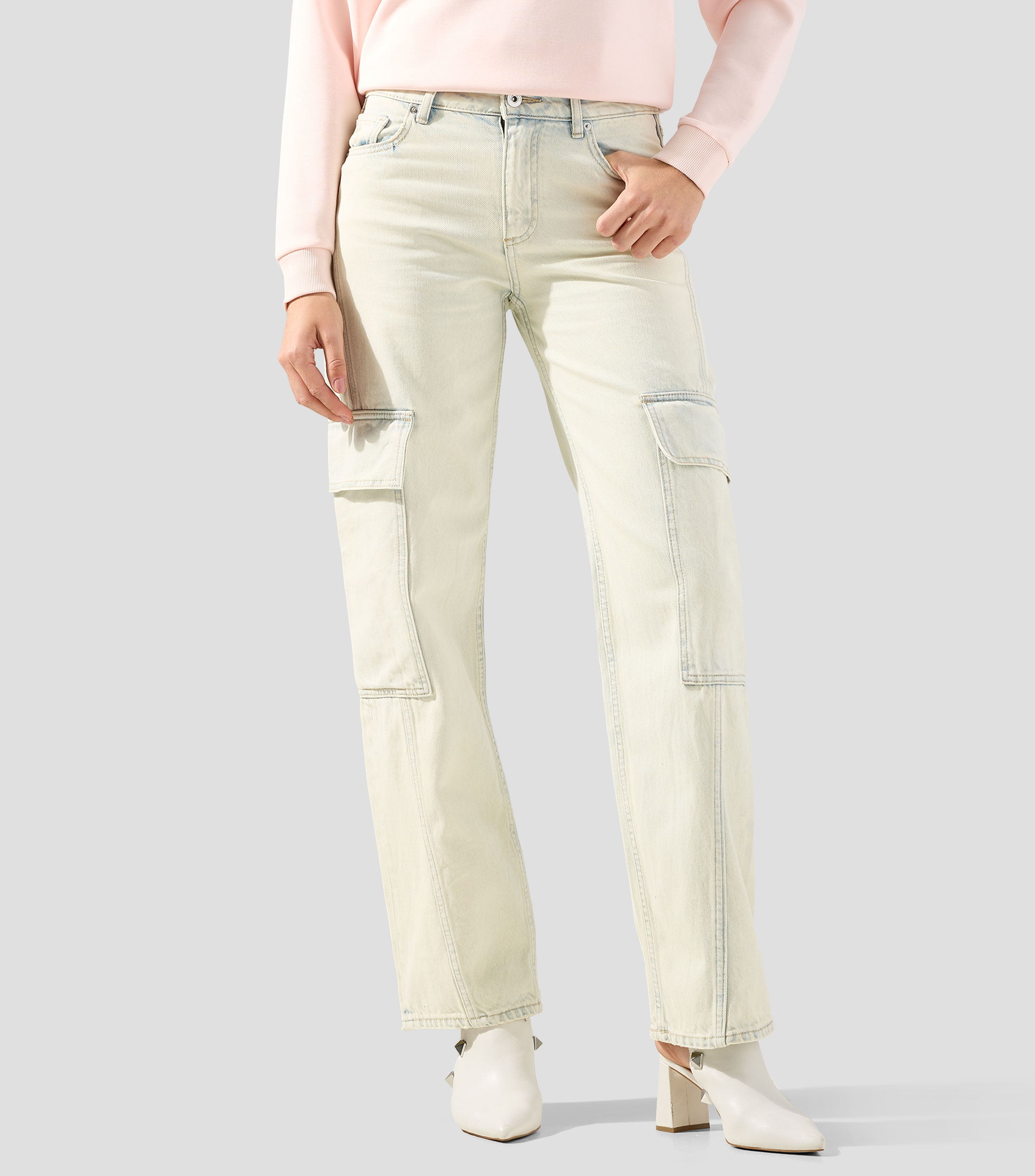 Jeans cargo Mujer