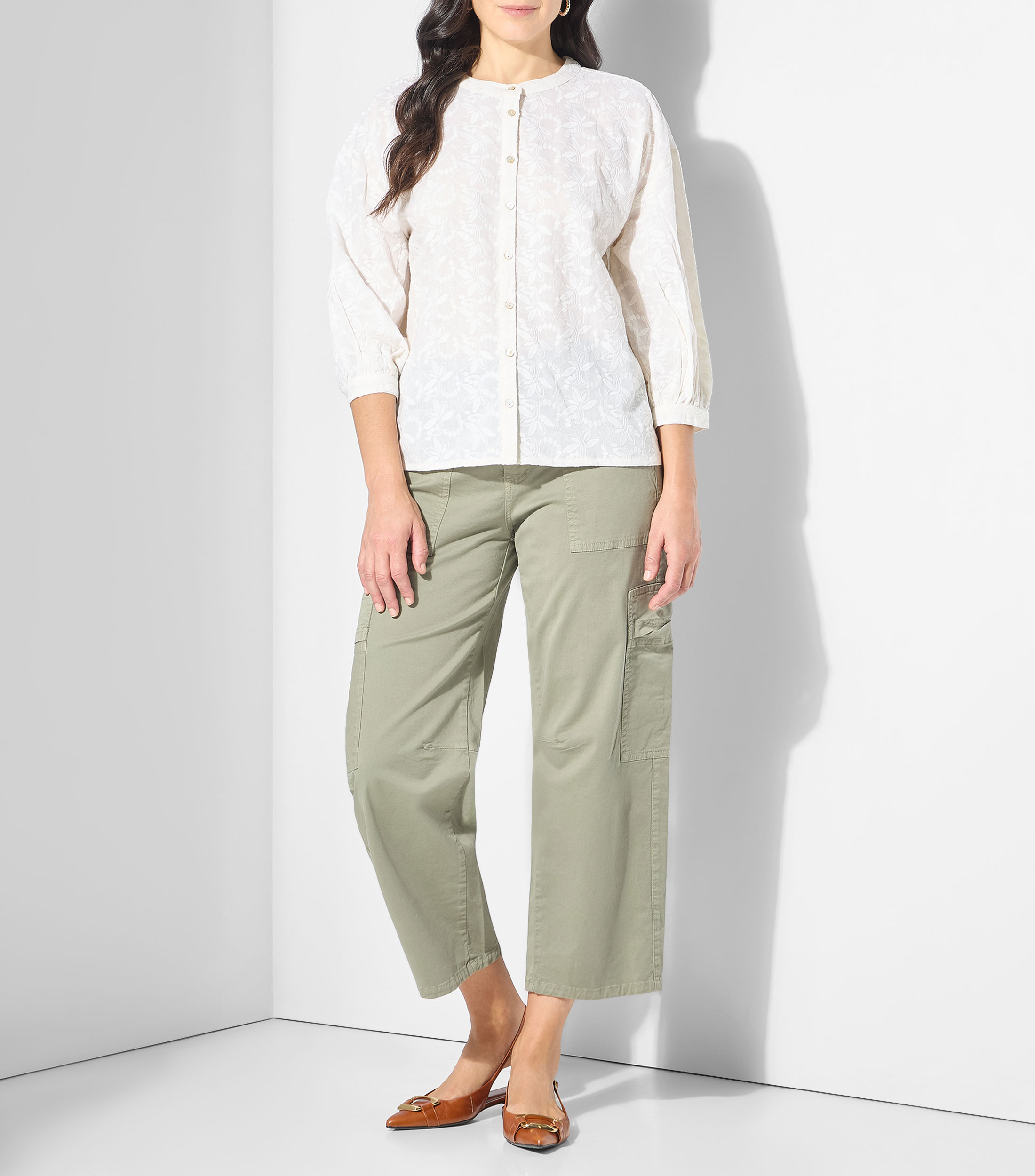 Blusa fantasía manga 3/4 Mujer
