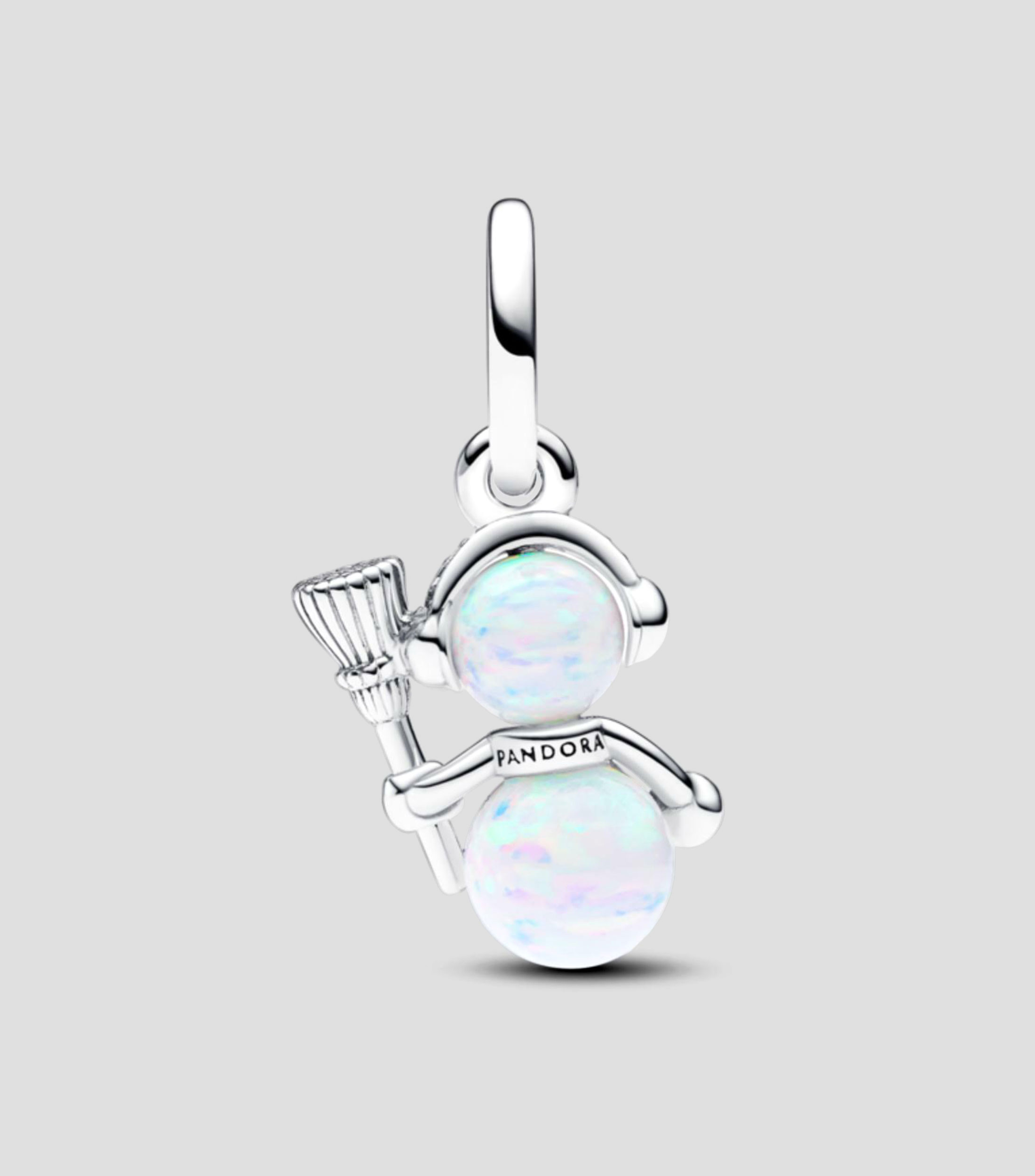 Charm muñeco de nieve opalescente en plata Pandora Moments Mujer