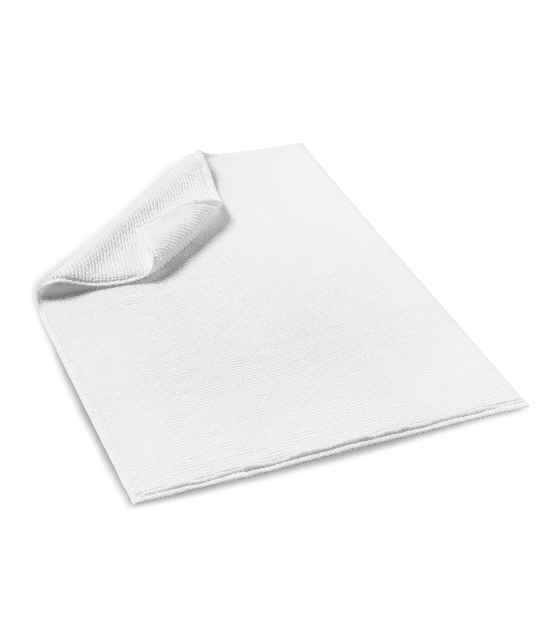 Tapete de Baño Slim Ribbed Blanco rectangular