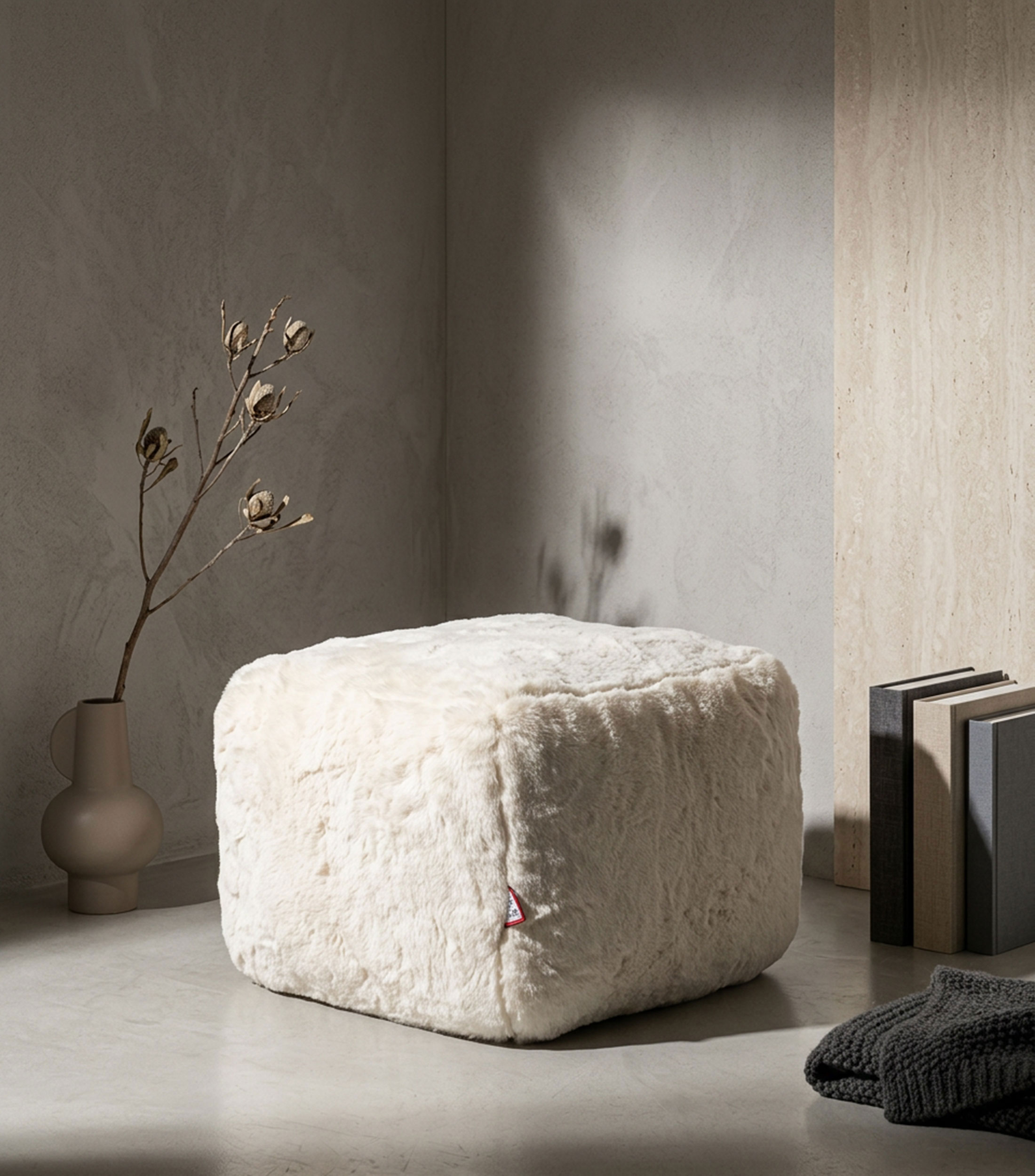 Otomano Alaska liso Crema