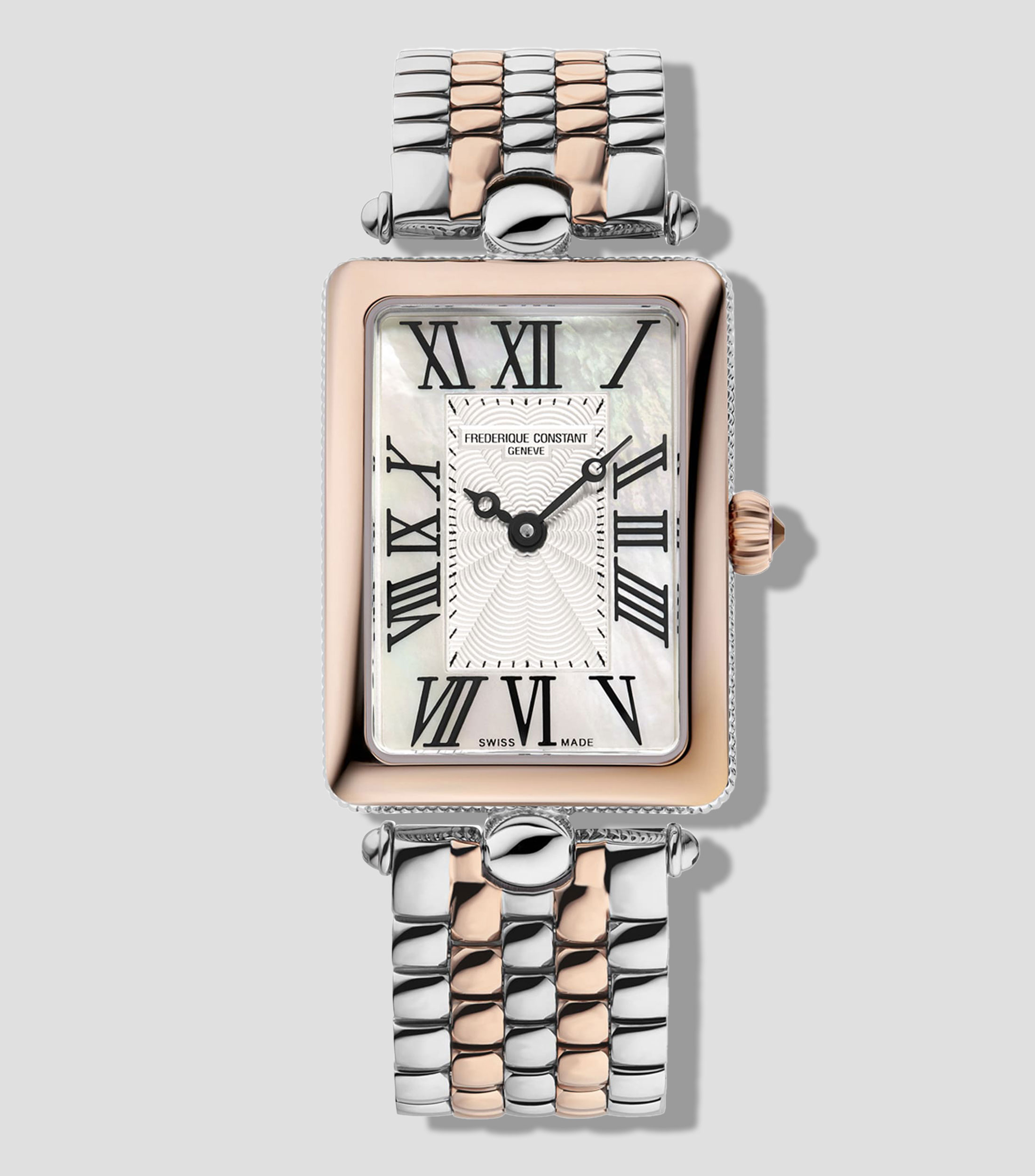 Reloj para Mujer Carree Art Deco Casual Plateado, Oro Rosa