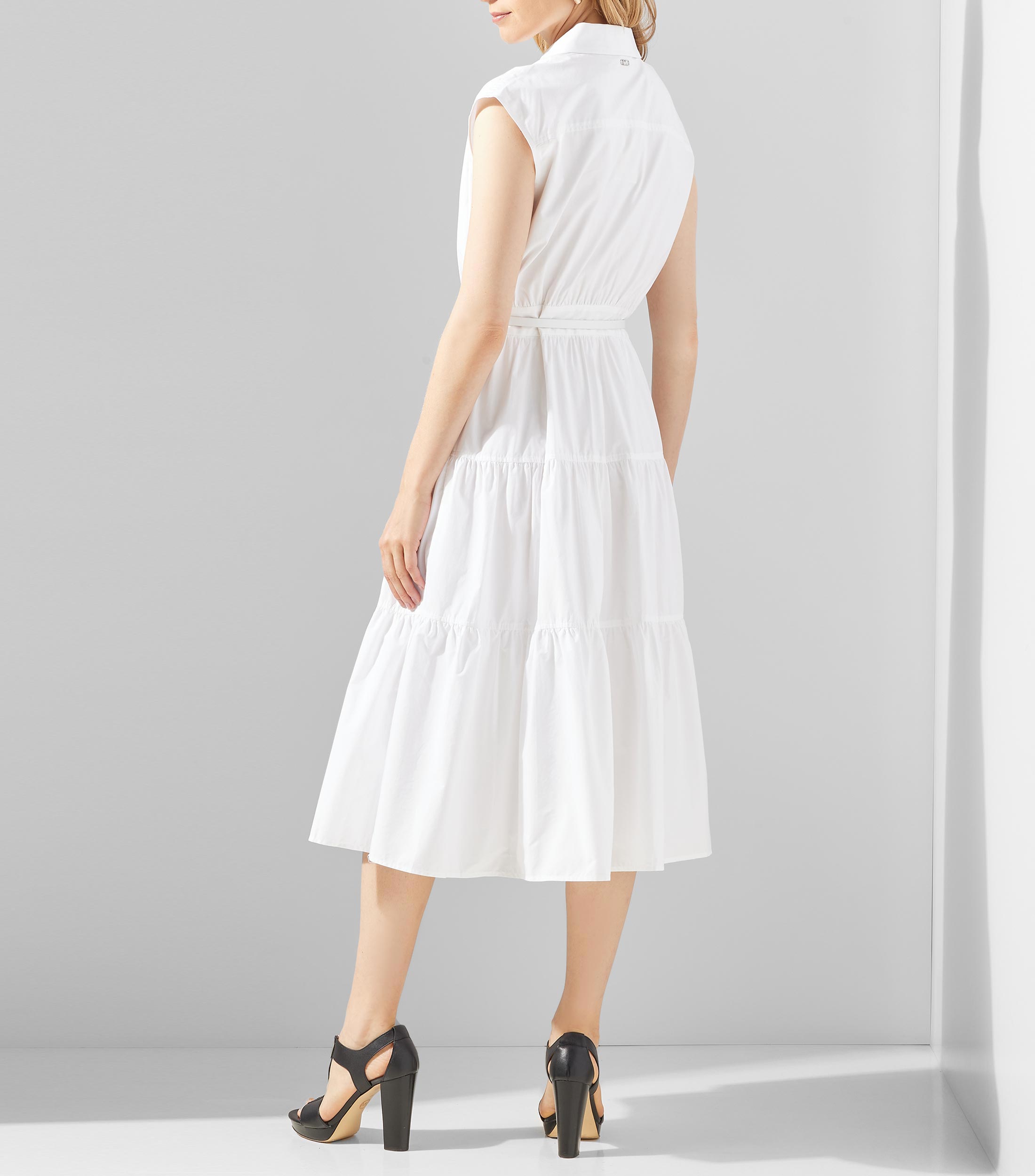 Vestido midi liso Mujer