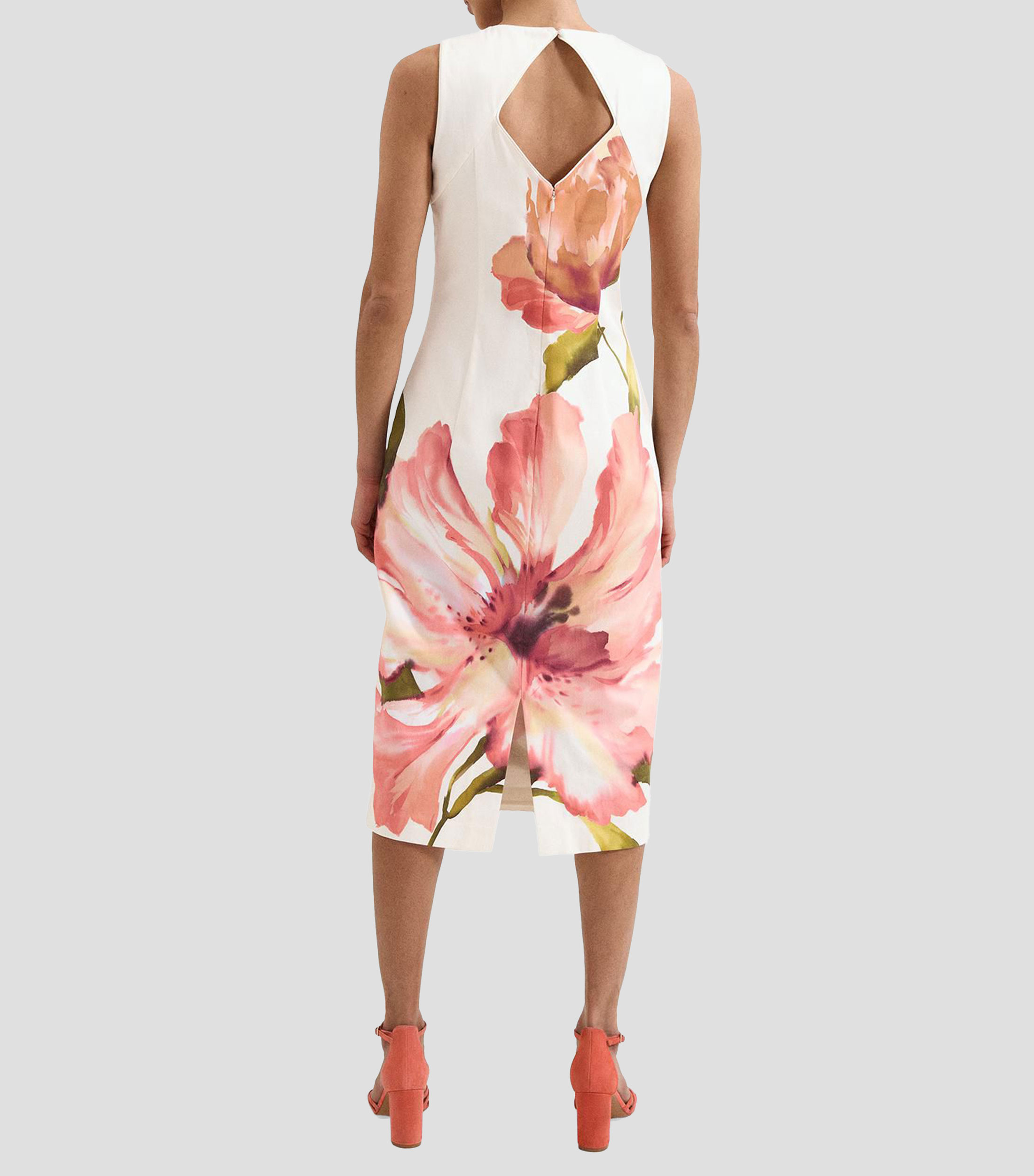 Vestido midi estampado Mujer