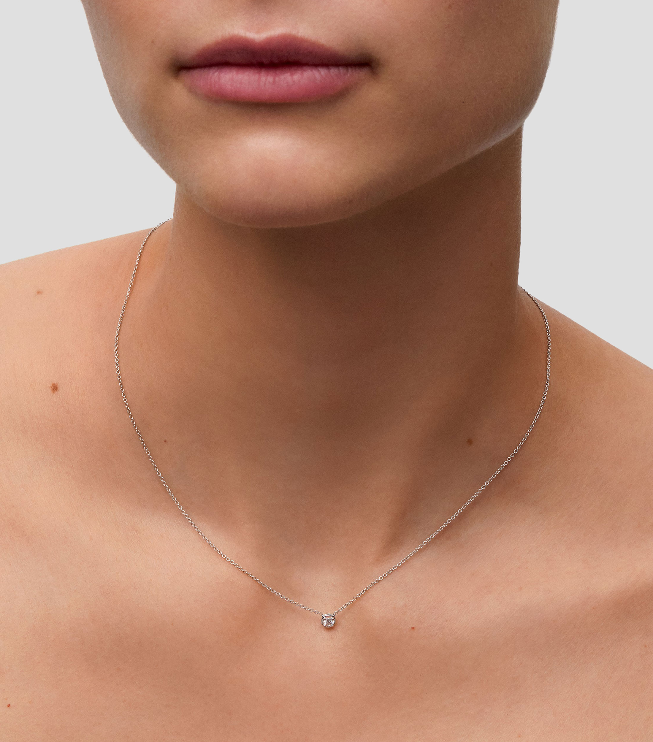 Collar en oro blanco de 18 kilates con diamantes Grace Mujer