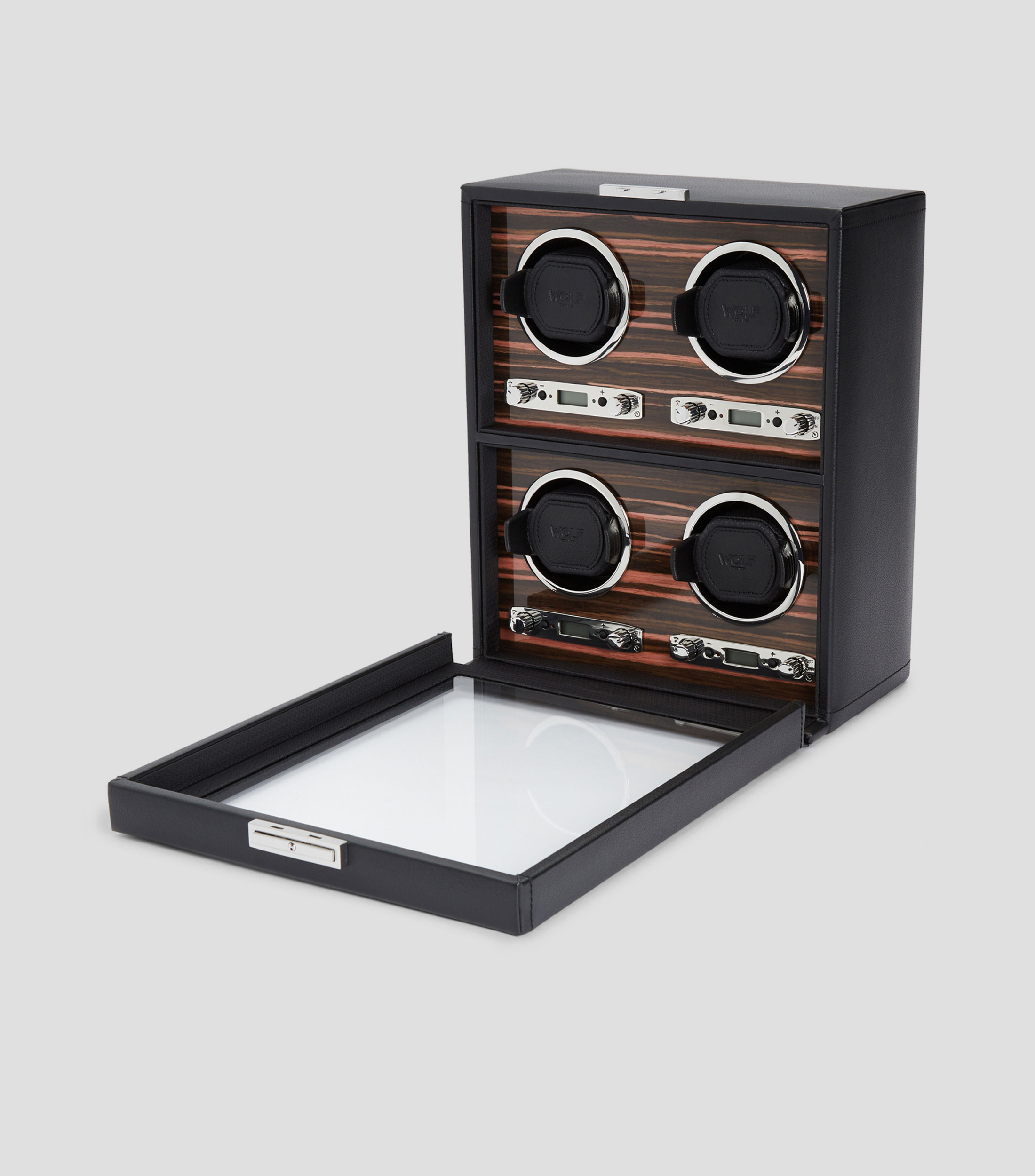 Watch Winder Individual Roadster Negro 4 Piezas