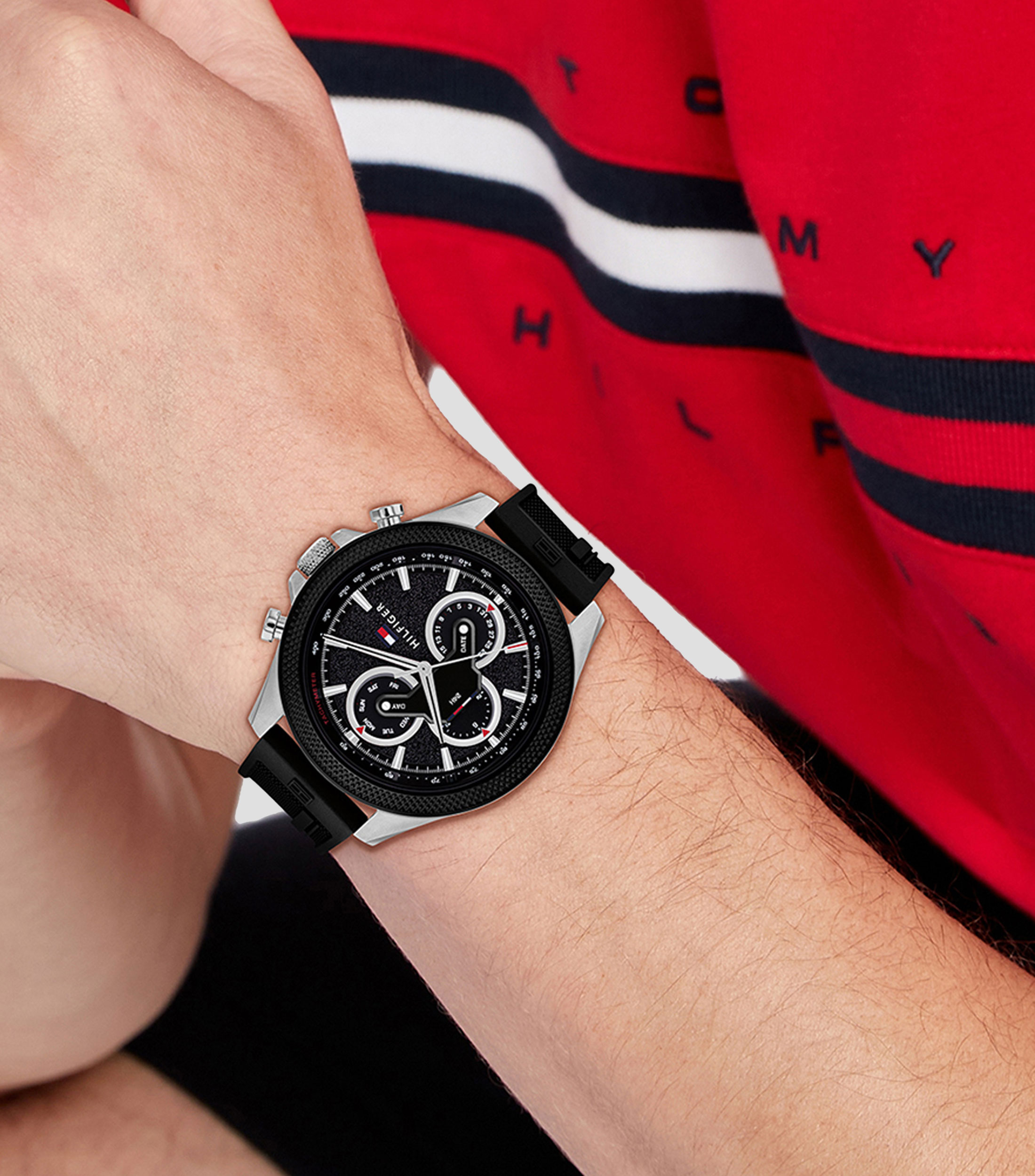 Reloj para Hombre Clark Casual Plateado, Negro