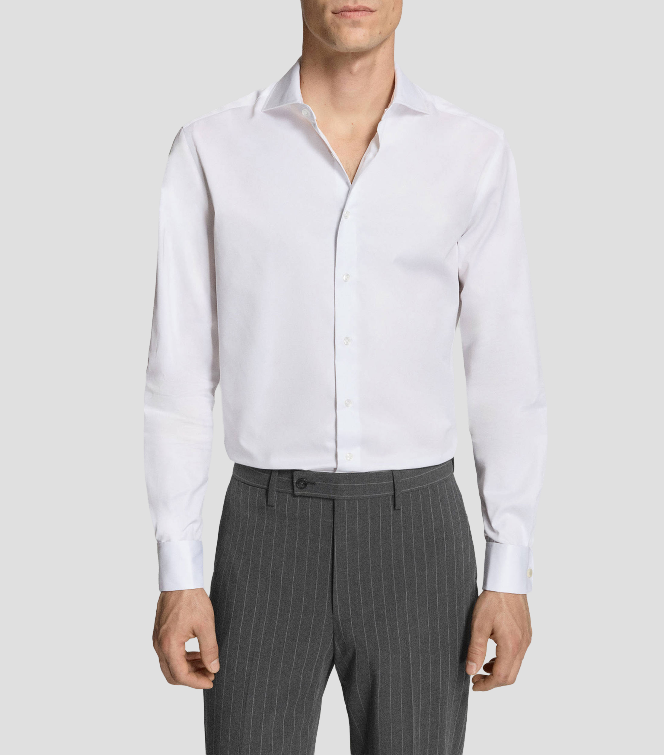 Camisa manga larga liso Hombre