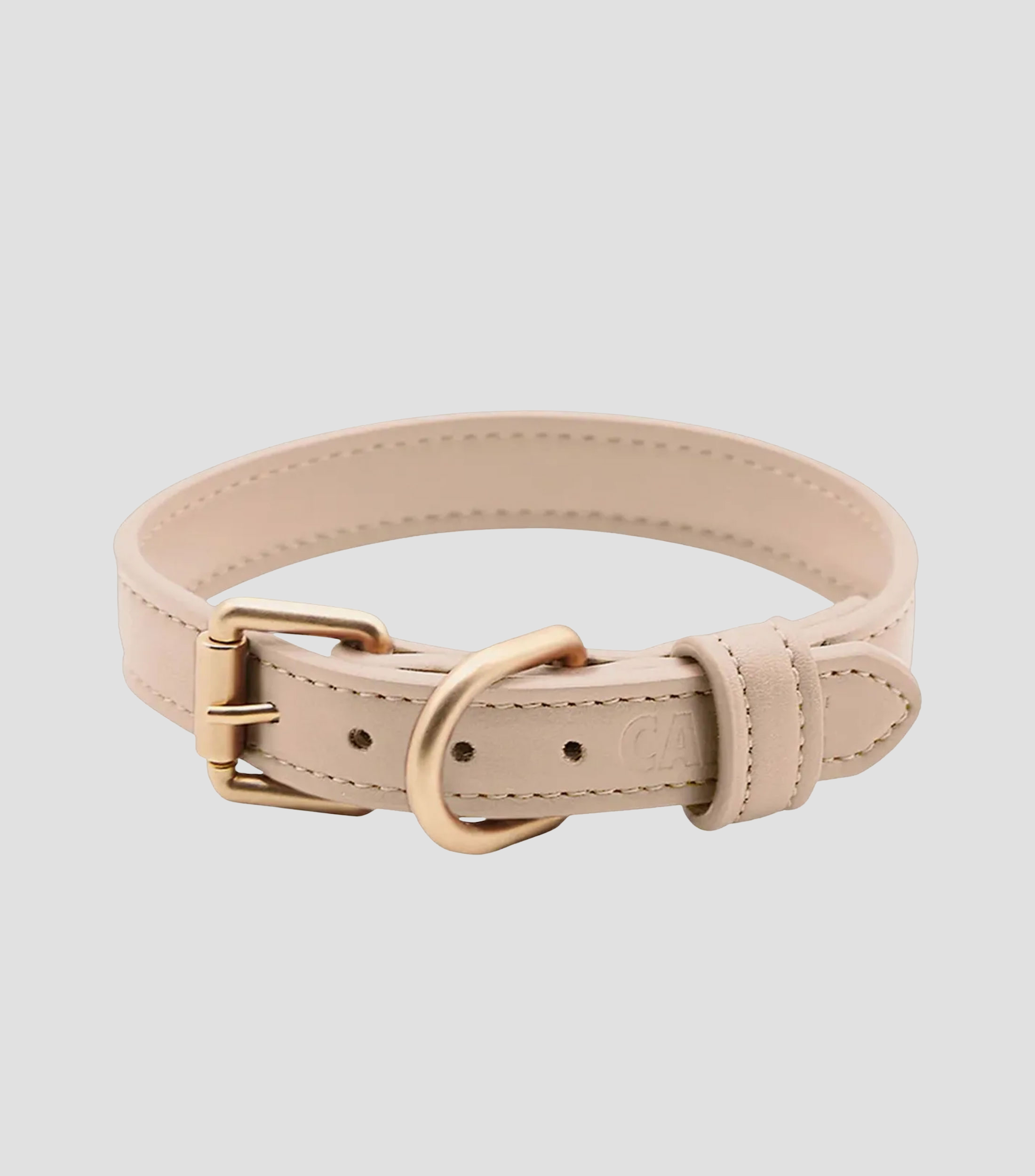 Collar Cuero Vegano Beige