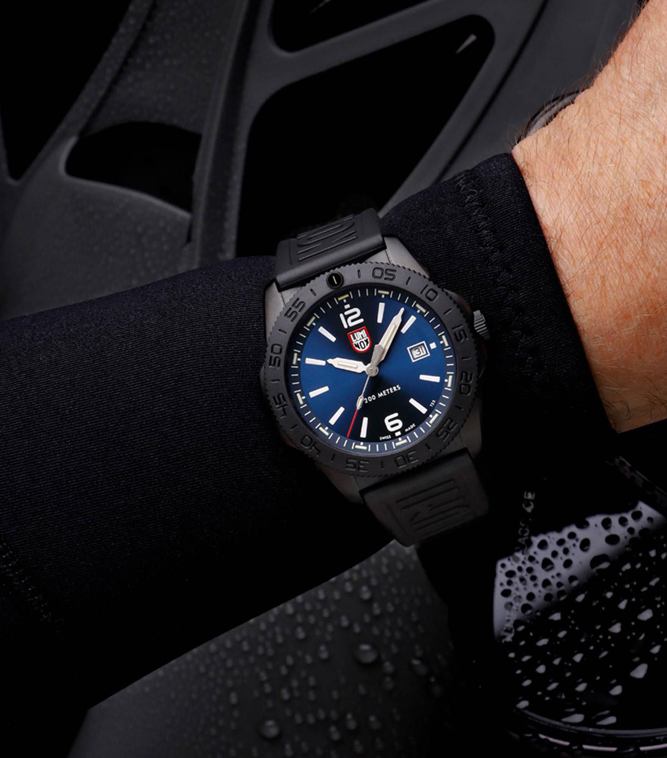 Reloj para Hombre Luminox Pacific Diver Black Steel 3120 Casual Azul, Negro