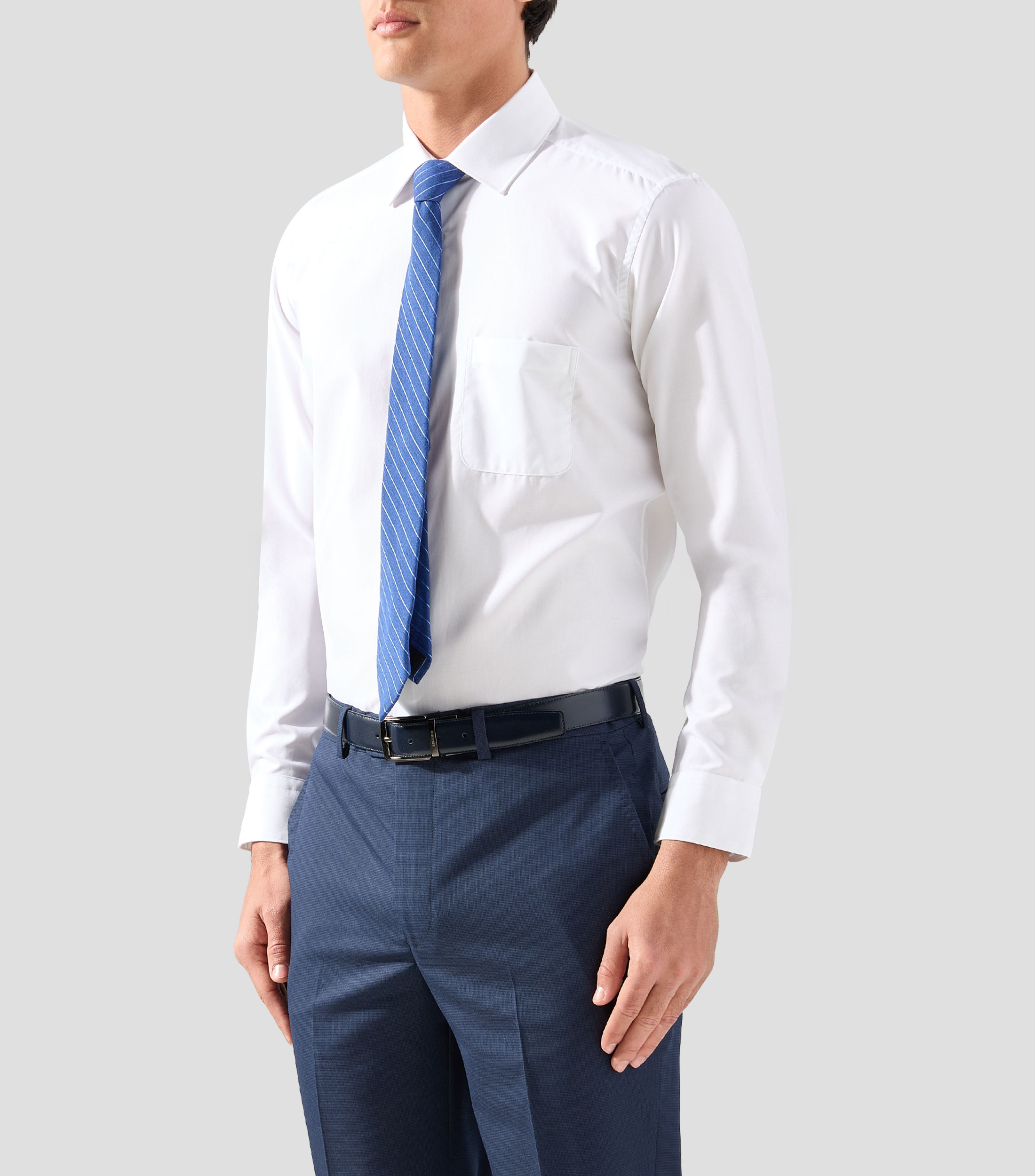 Camisa lisa manga larga Hombre