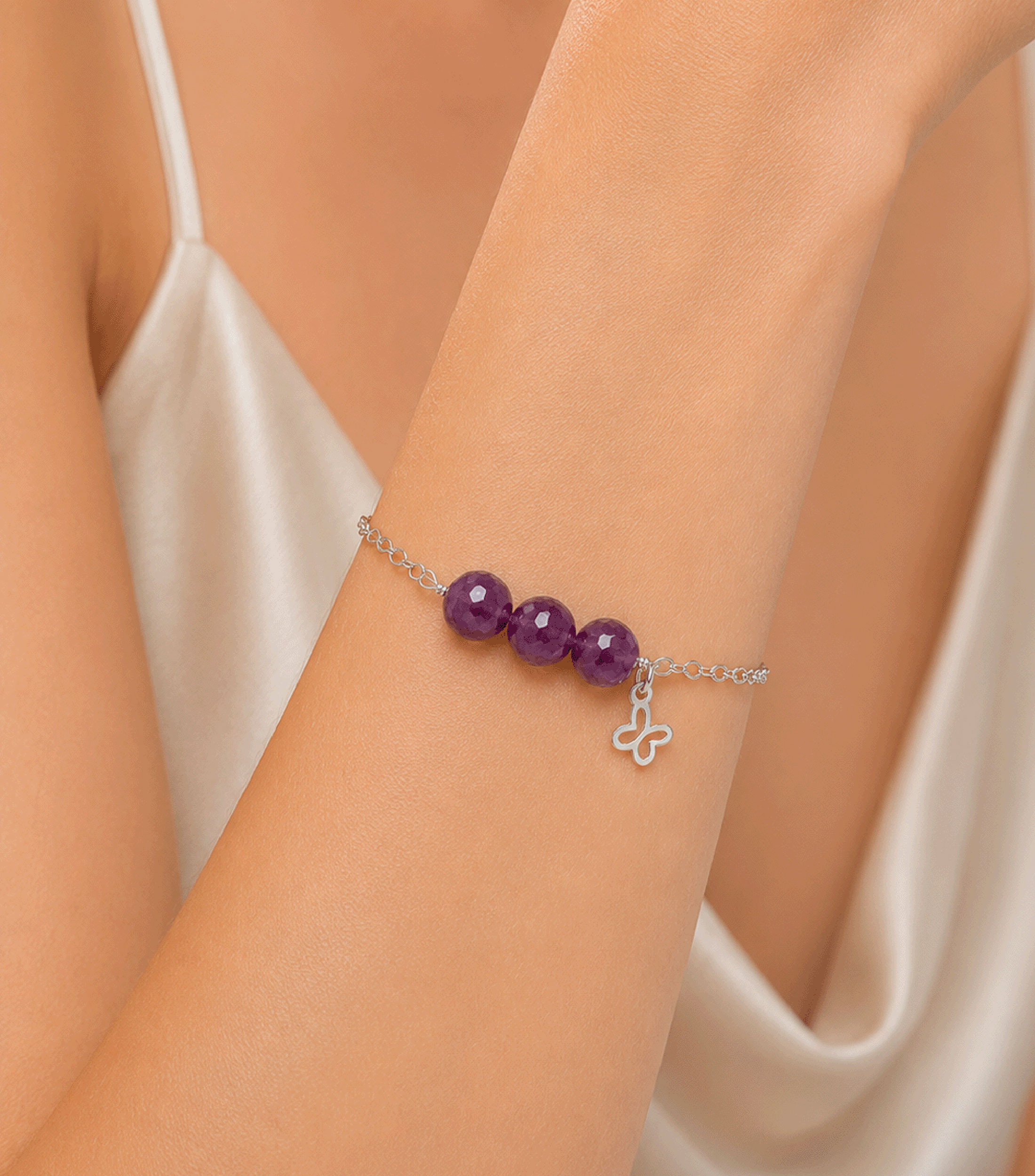Pulsera en Plata .925 Mariposa Mujer