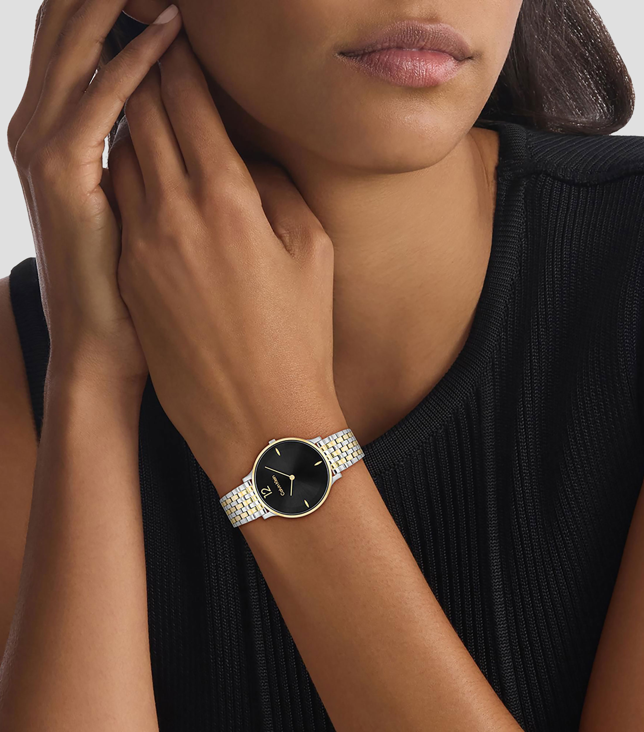 Reloj para mujer Luxe Casual, Plateado, Dorado