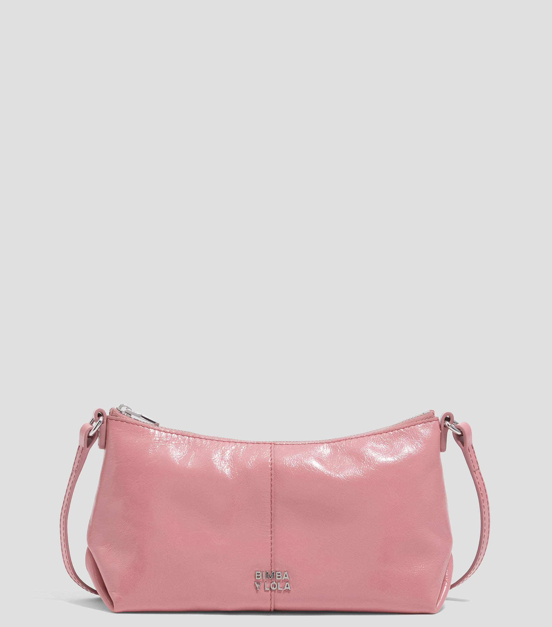 Bolsa crossbody en piel lisa Mujer