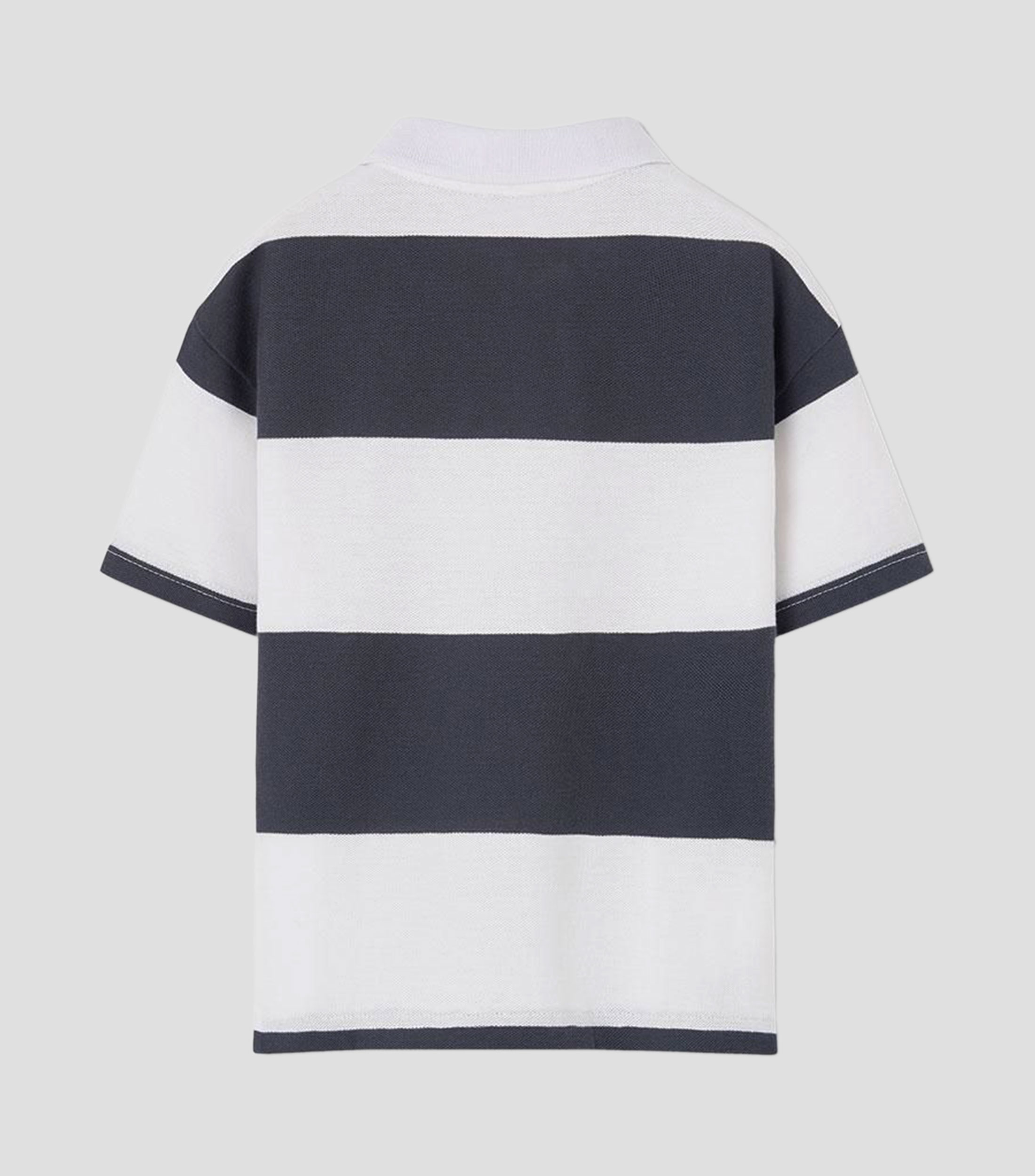 Playera tipo polo manga corta con rayas Niño