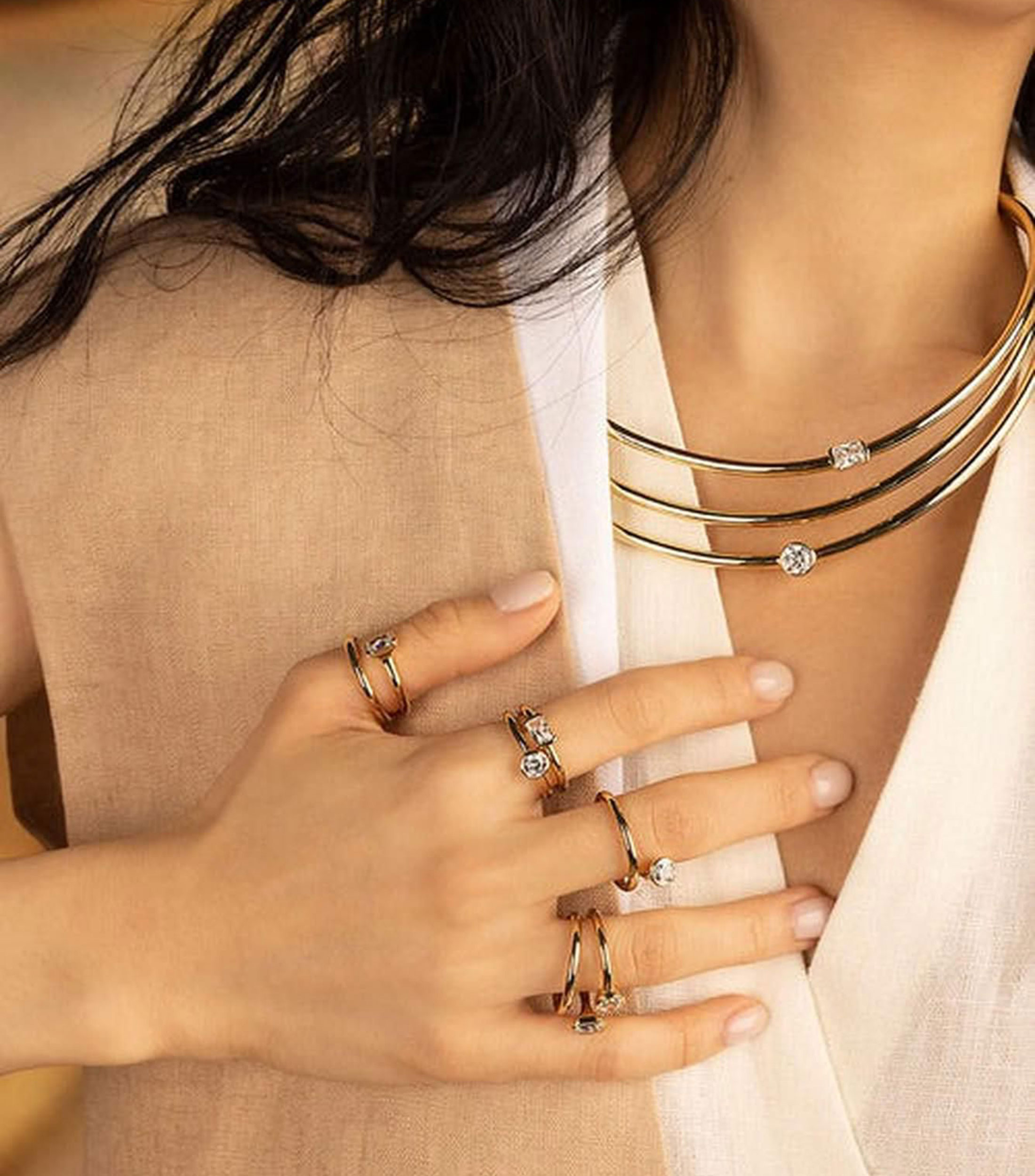 Anillo Twist Eclat con zirconia cubica Mujer