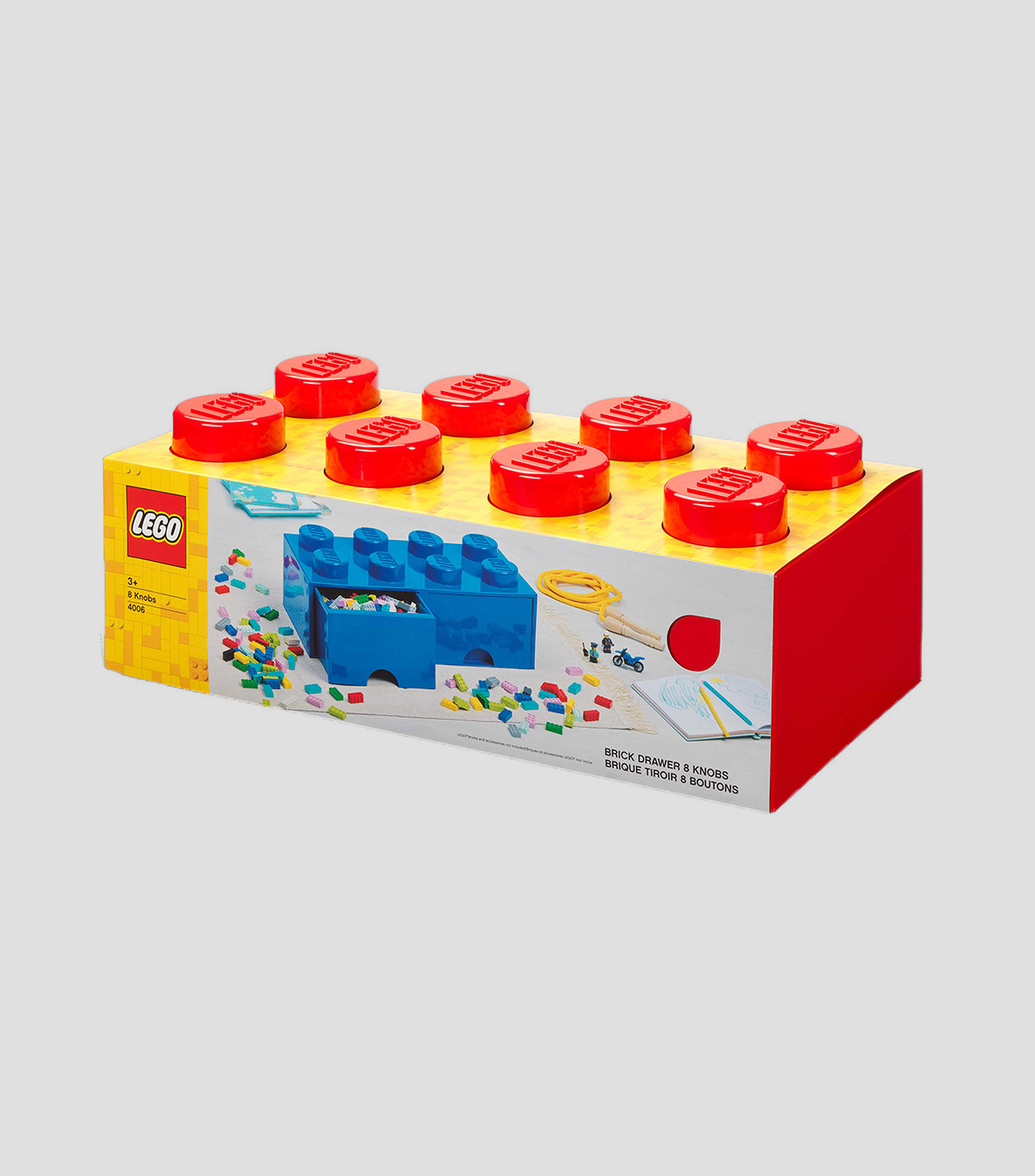 Lego Storage, Brick 8 Drawer Rojo