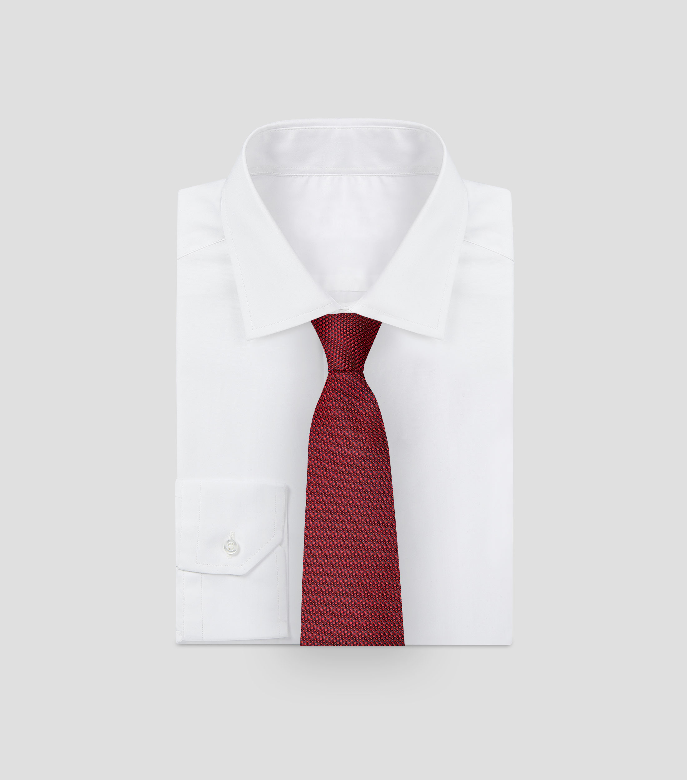 Corbata ancha de seda microdiseño